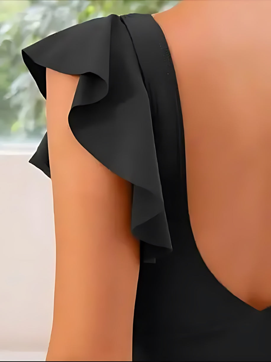 Alice – Ruffle Cross Wrap One Piece Swimsuit