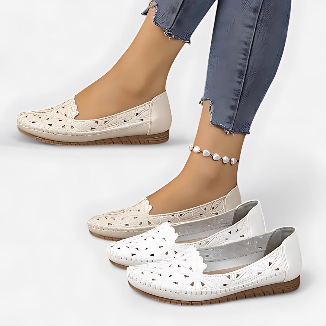 Allison – Perforated Slip On Flats