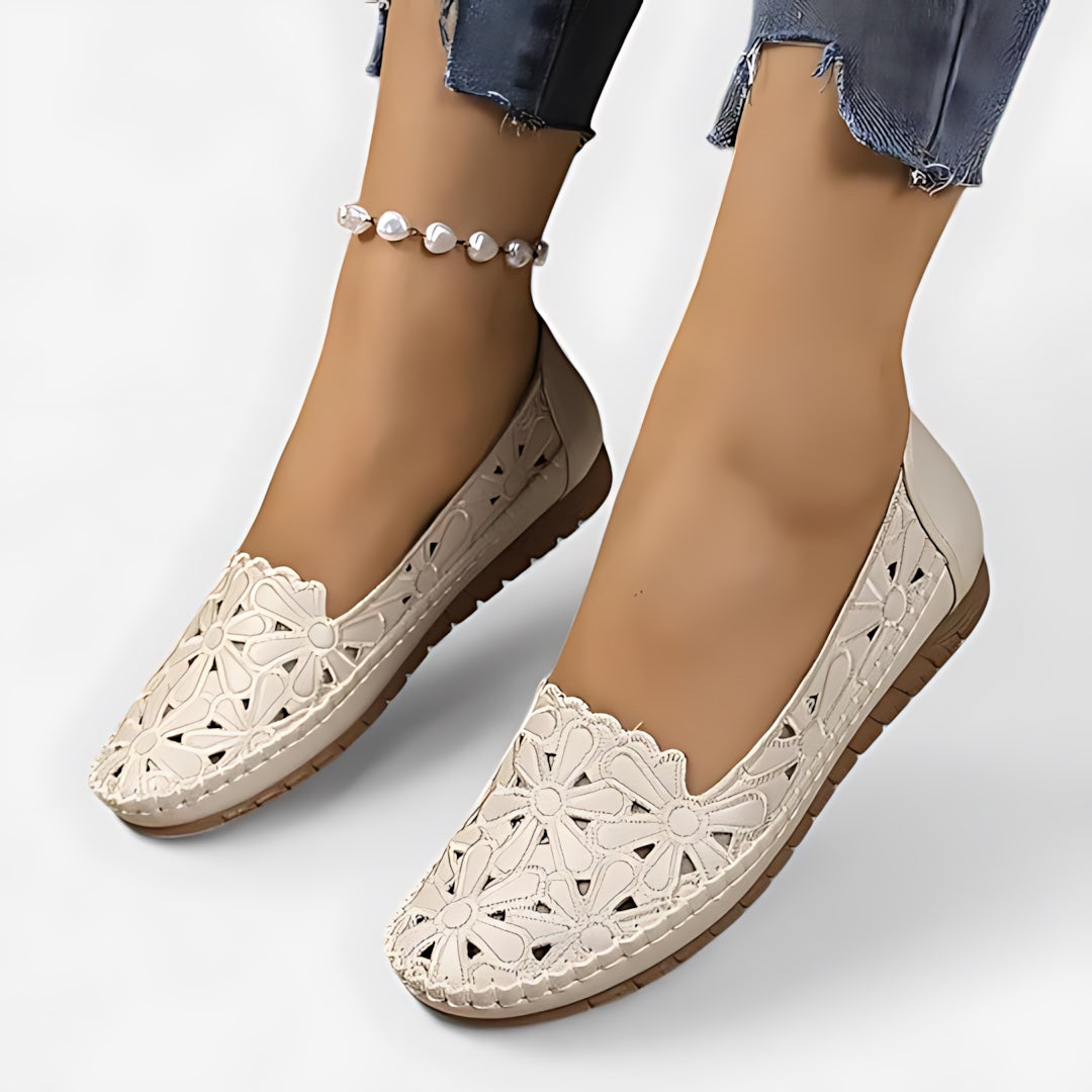 Allison – Perforated Slip On Flats