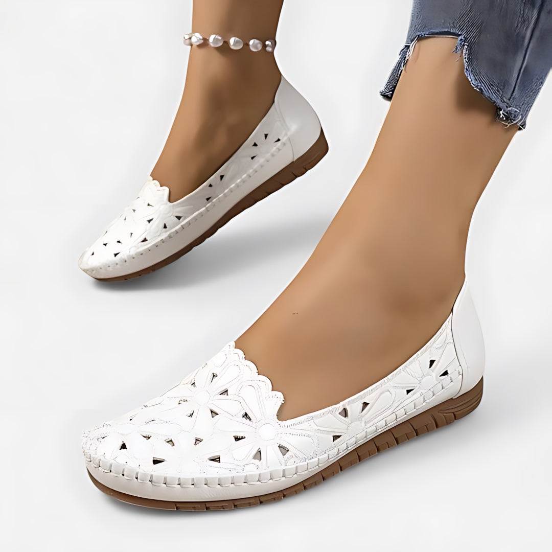 Allison – Perforated Slip On Flats