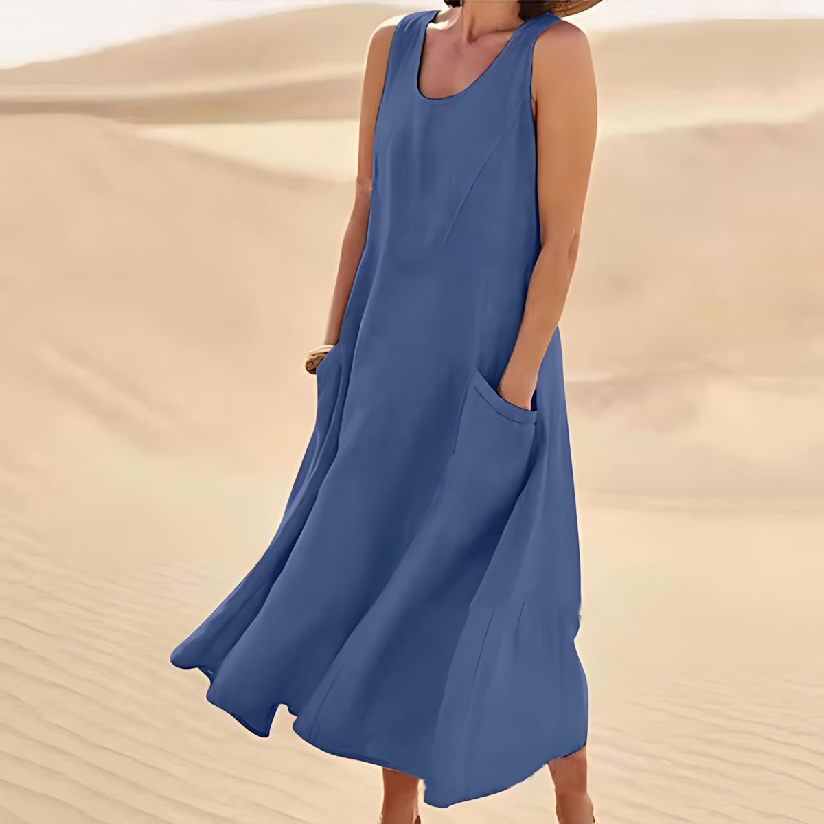 Allison – Scoop Neck Flowy Summer Maxi Dress