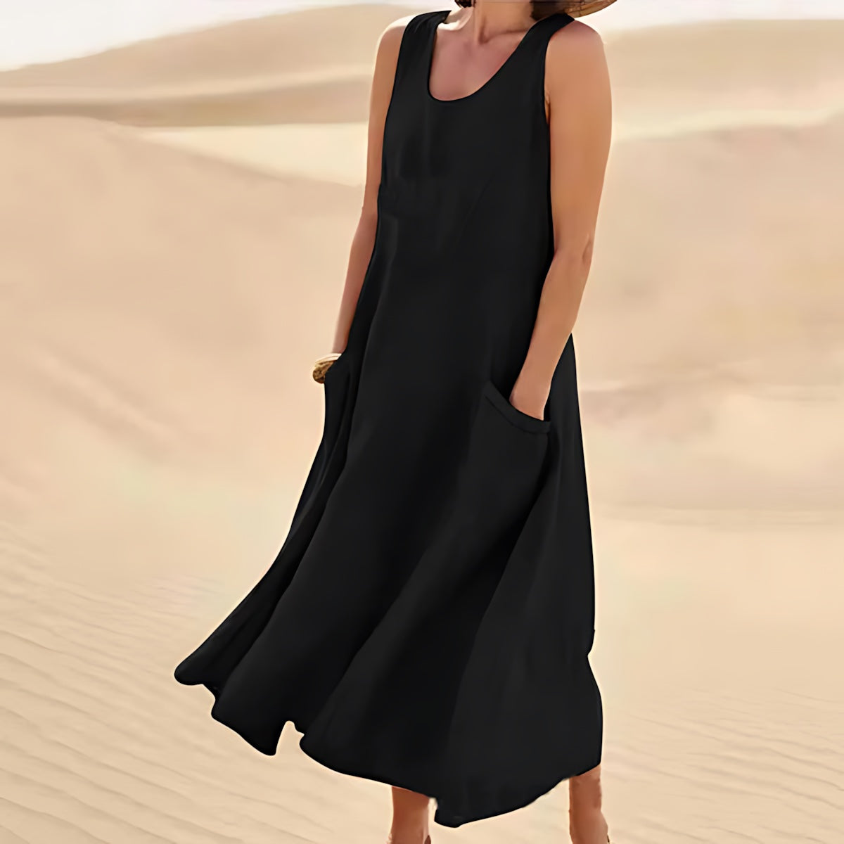 Allison – Scoop Neck Flowy Summer Maxi Dress