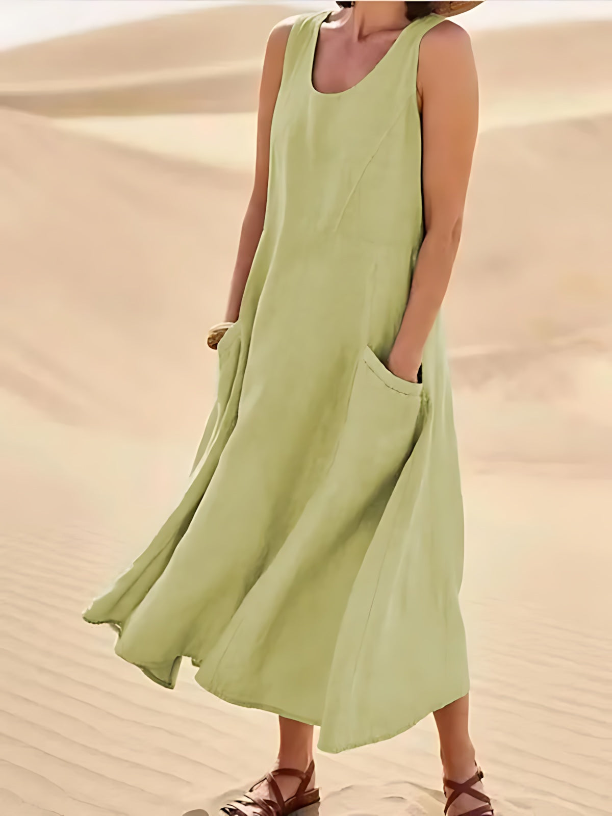 Allison – Scoop Neck Flowy Summer Maxi Dress