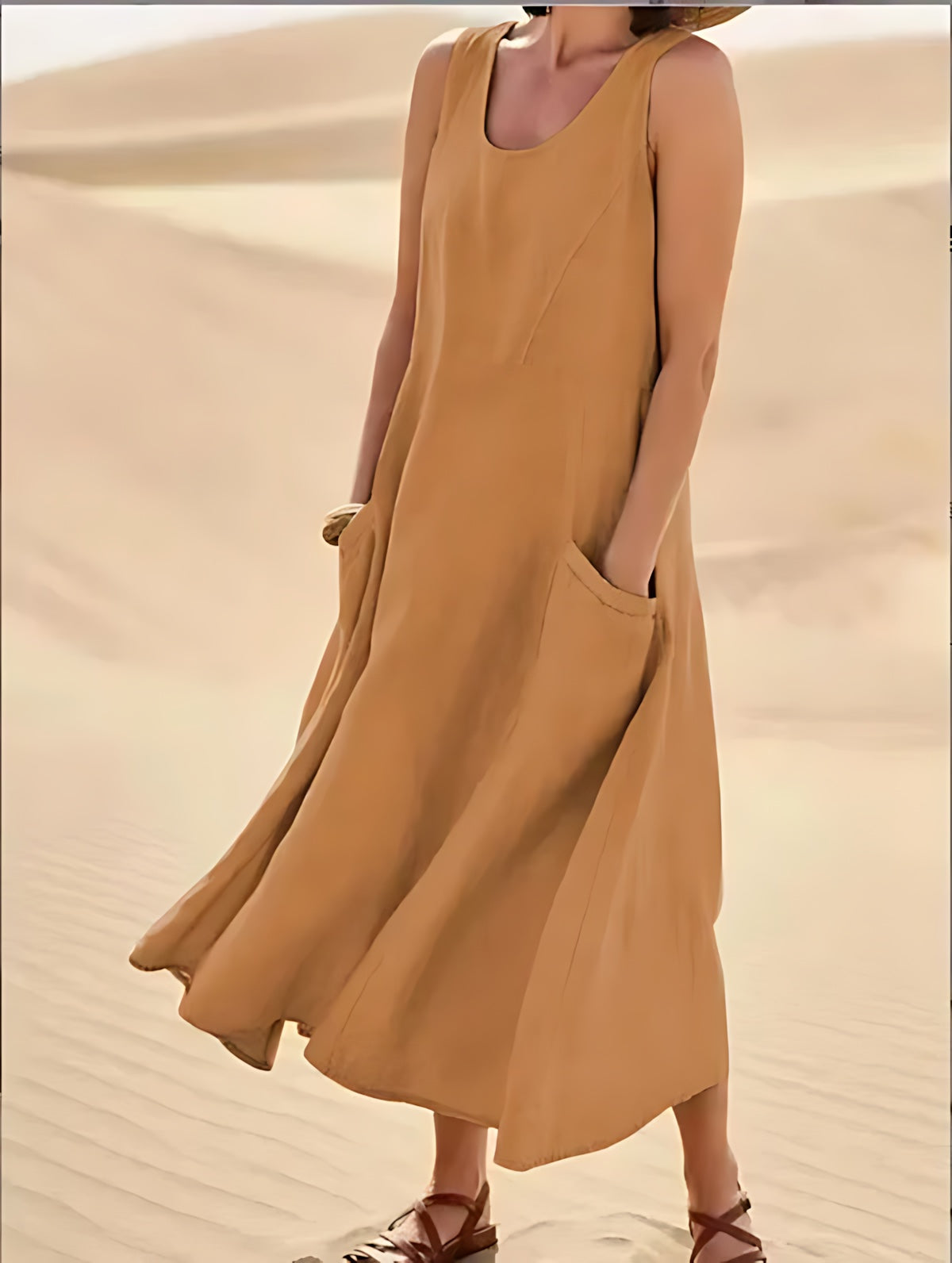 Allison – Scoop Neck Flowy Summer Maxi Dress