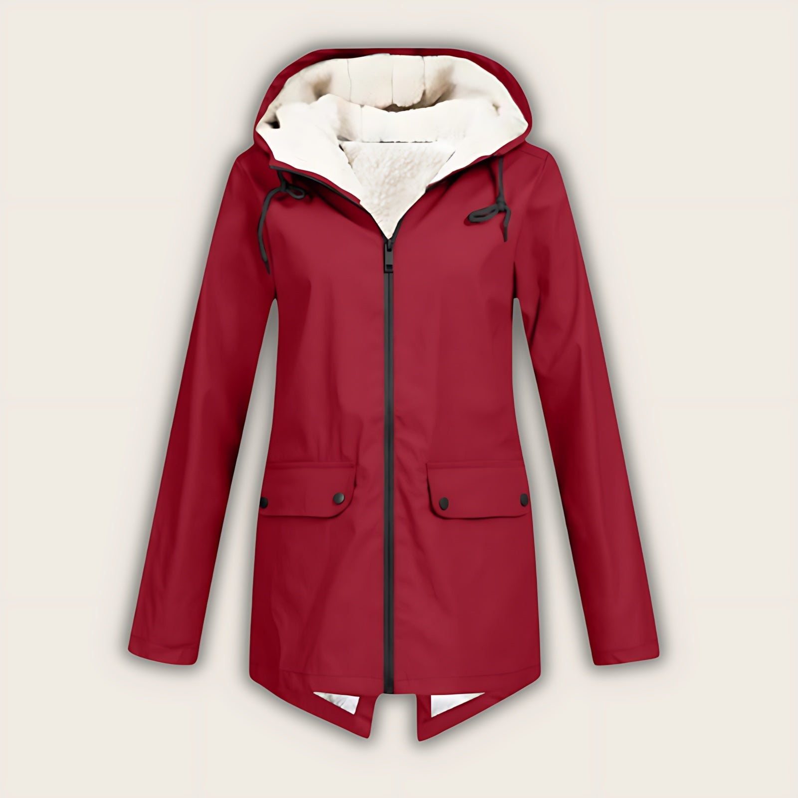 Amara – Fleece Lined Zip Up Rain Jacket