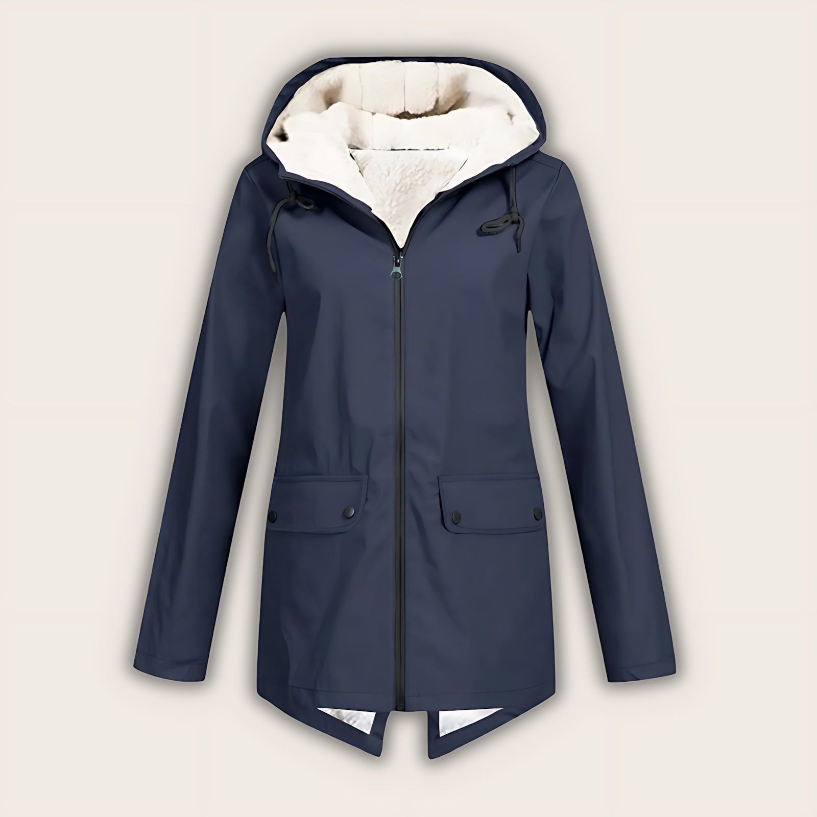 Amara – Fleece Lined Zip Up Rain Jacket