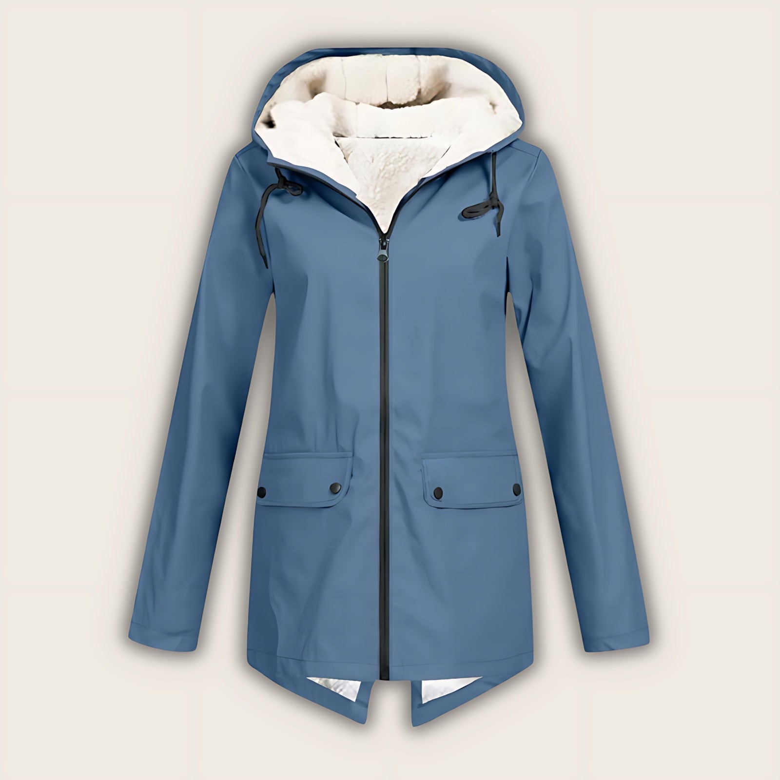 Amara – Fleece Lined Zip Up Rain Jacket