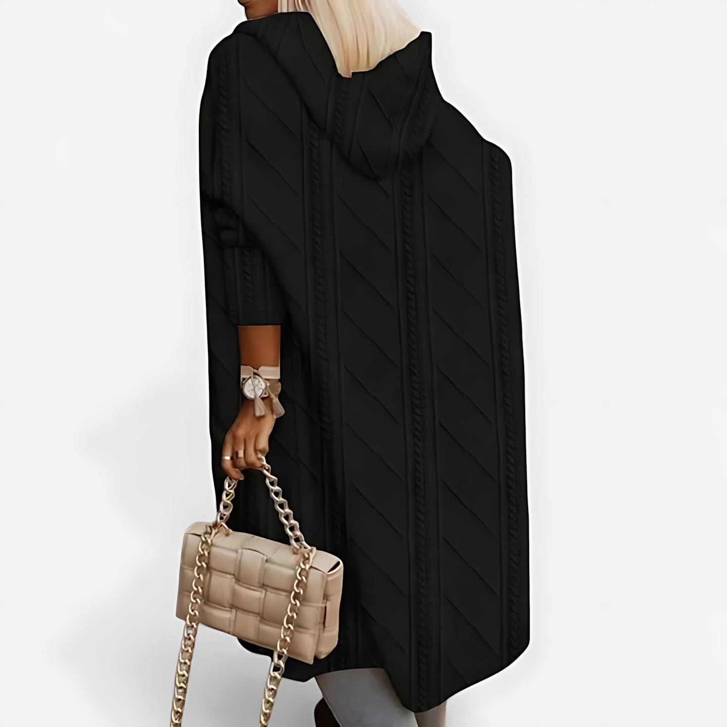 Amara – Longline Open Front Knit Cardigan