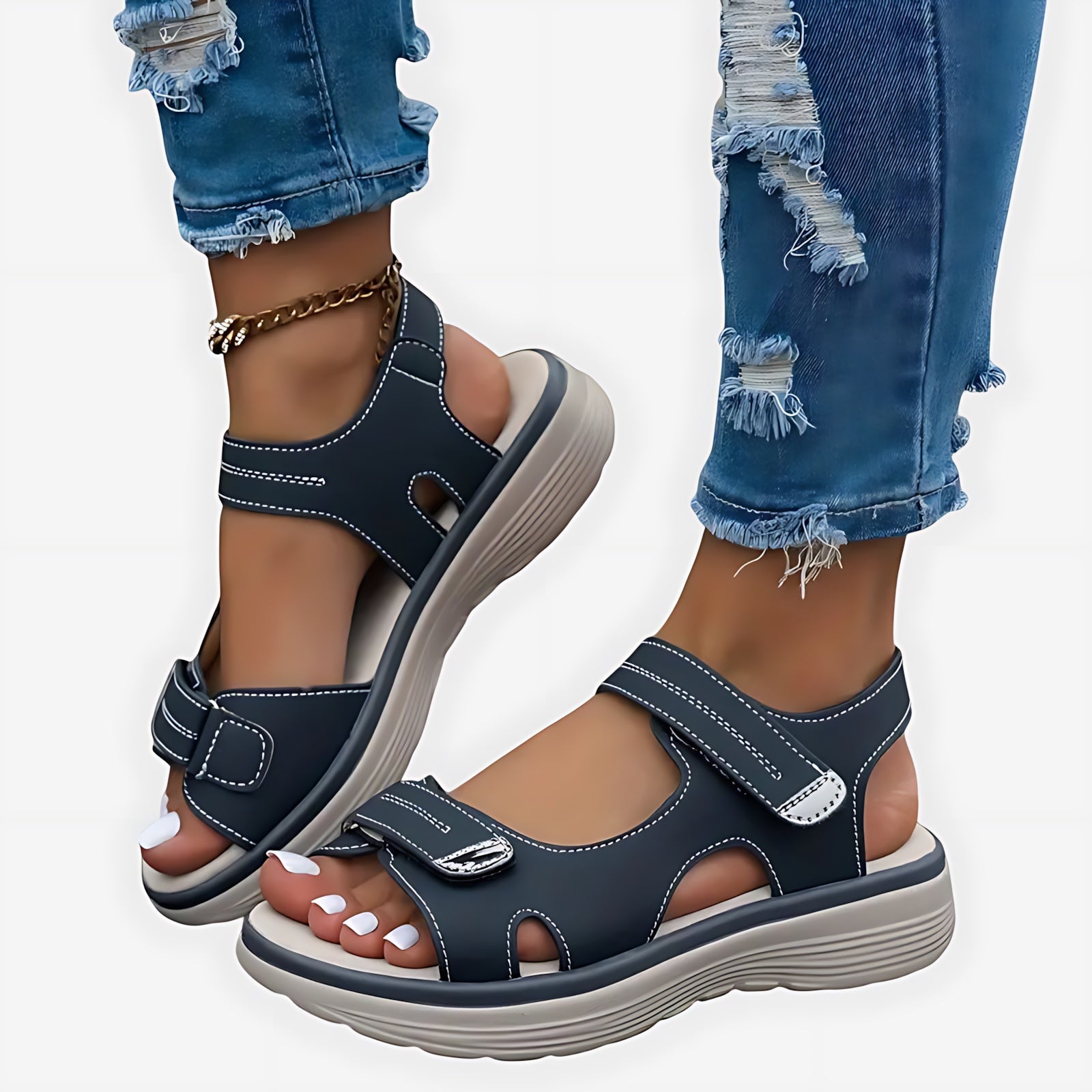 Amaya – Ankle Strap Wedge Sport Sandals