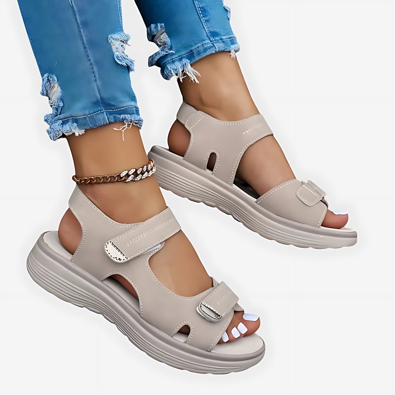 Amaya – Ankle Strap Wedge Sport Sandals