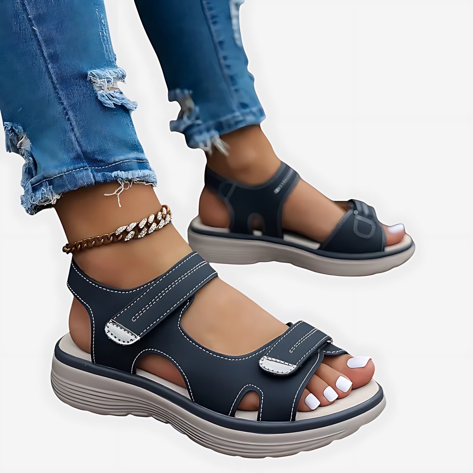 Amaya – Ankle Strap Wedge Sport Sandals