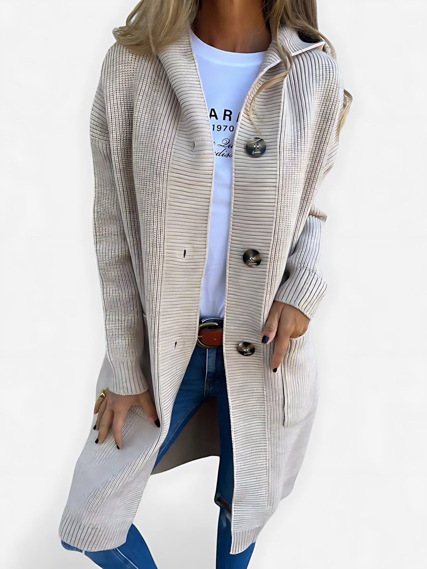 Amaya – Longline Button Up Knit Cardigan