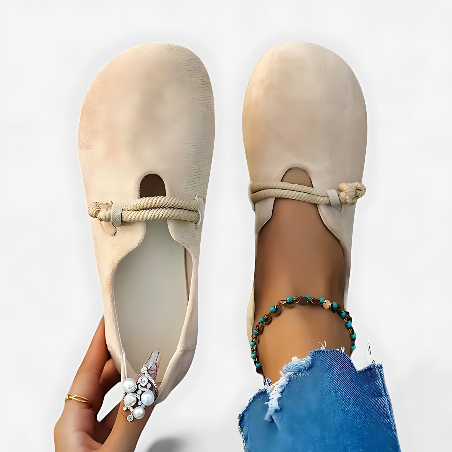 Amber – Suede Round Toe Slip On Flats