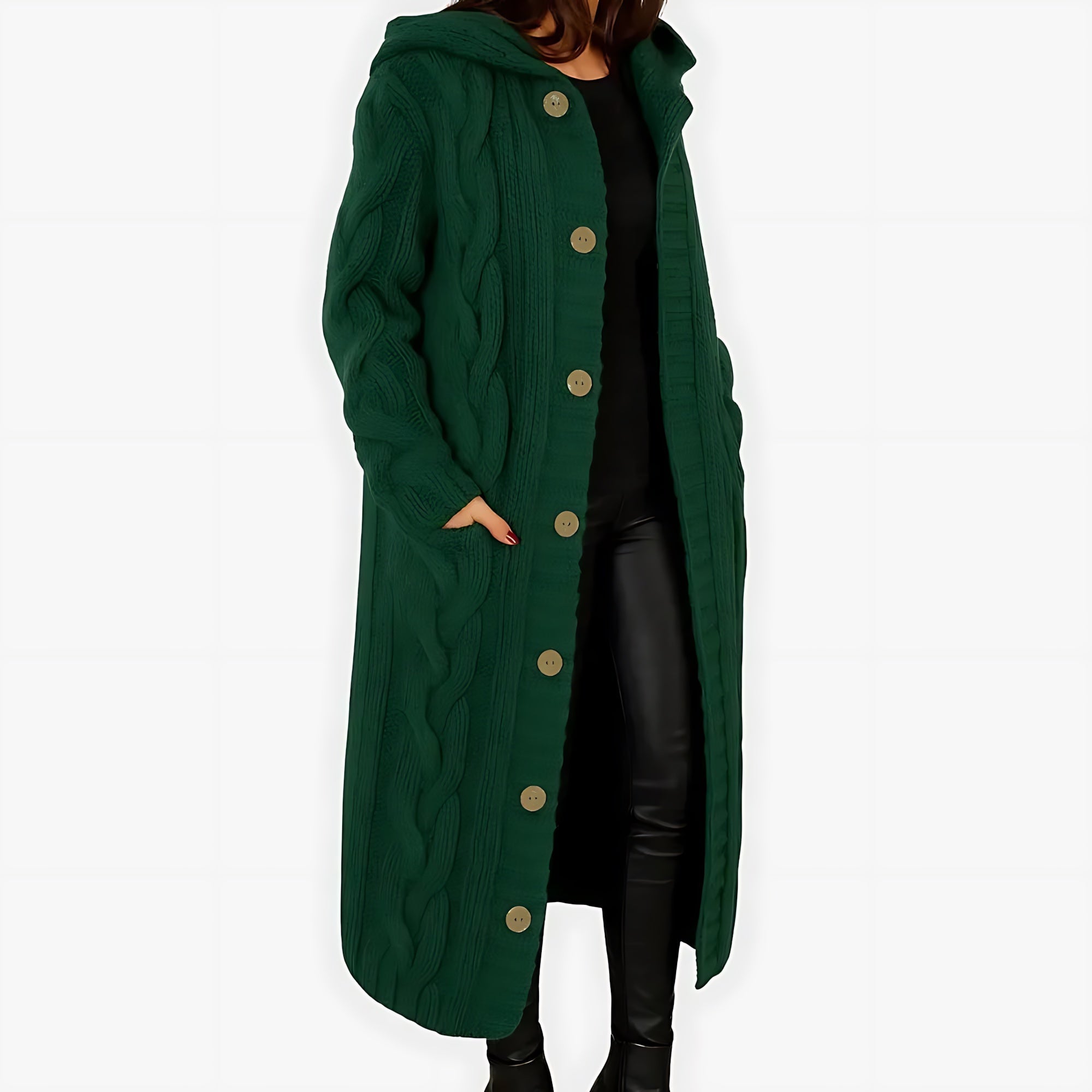 Andrea – Knit Longline Duster Coat