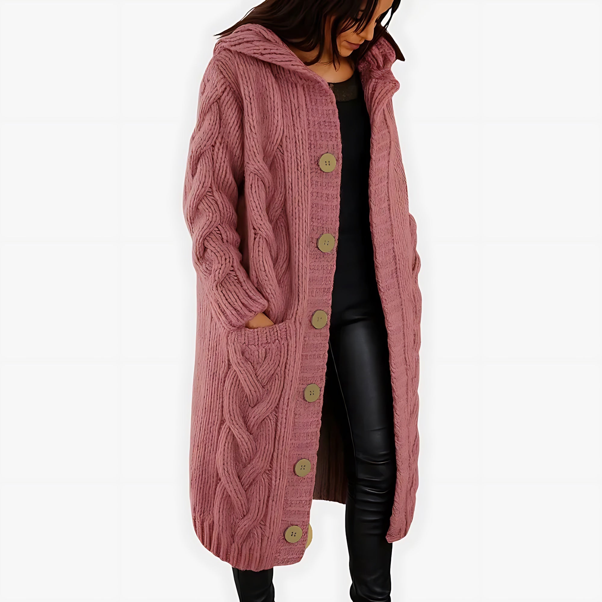 Andrea – Knit Longline Duster Coat