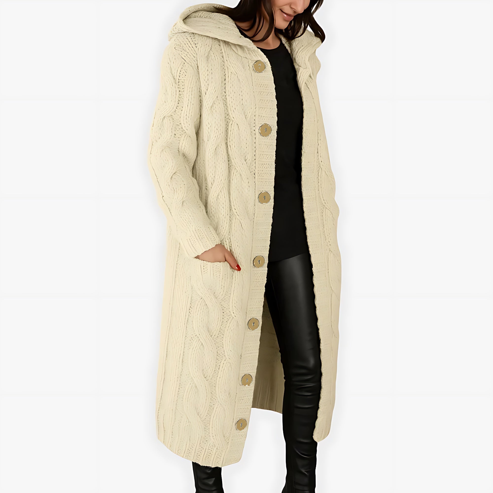 Andrea – Knit Longline Duster Coat