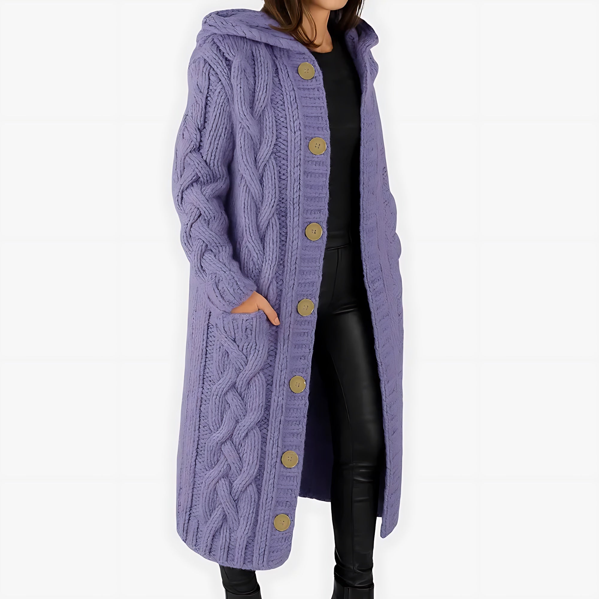 Andrea – Knit Longline Duster Coat
