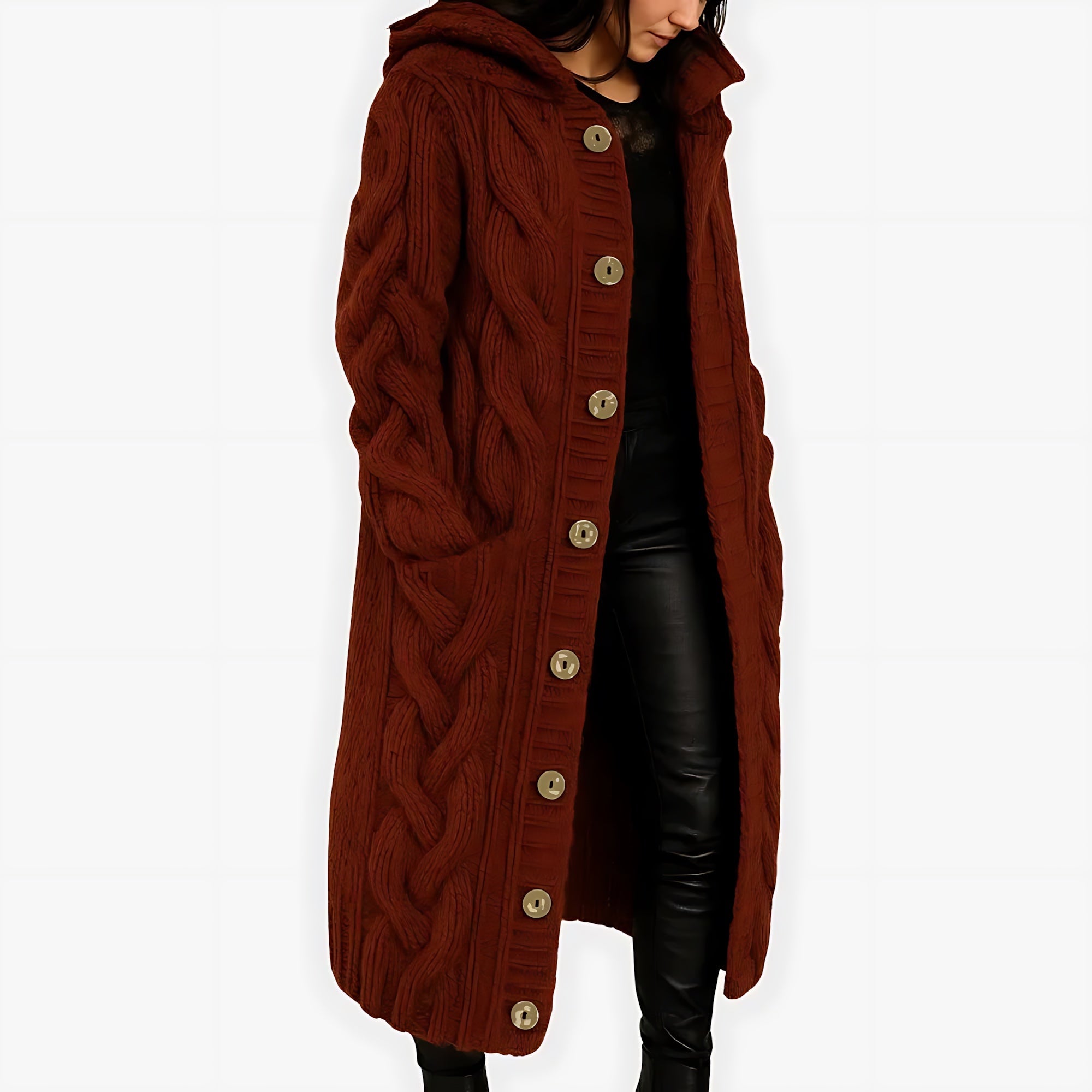 Andrea – Knit Longline Duster Coat