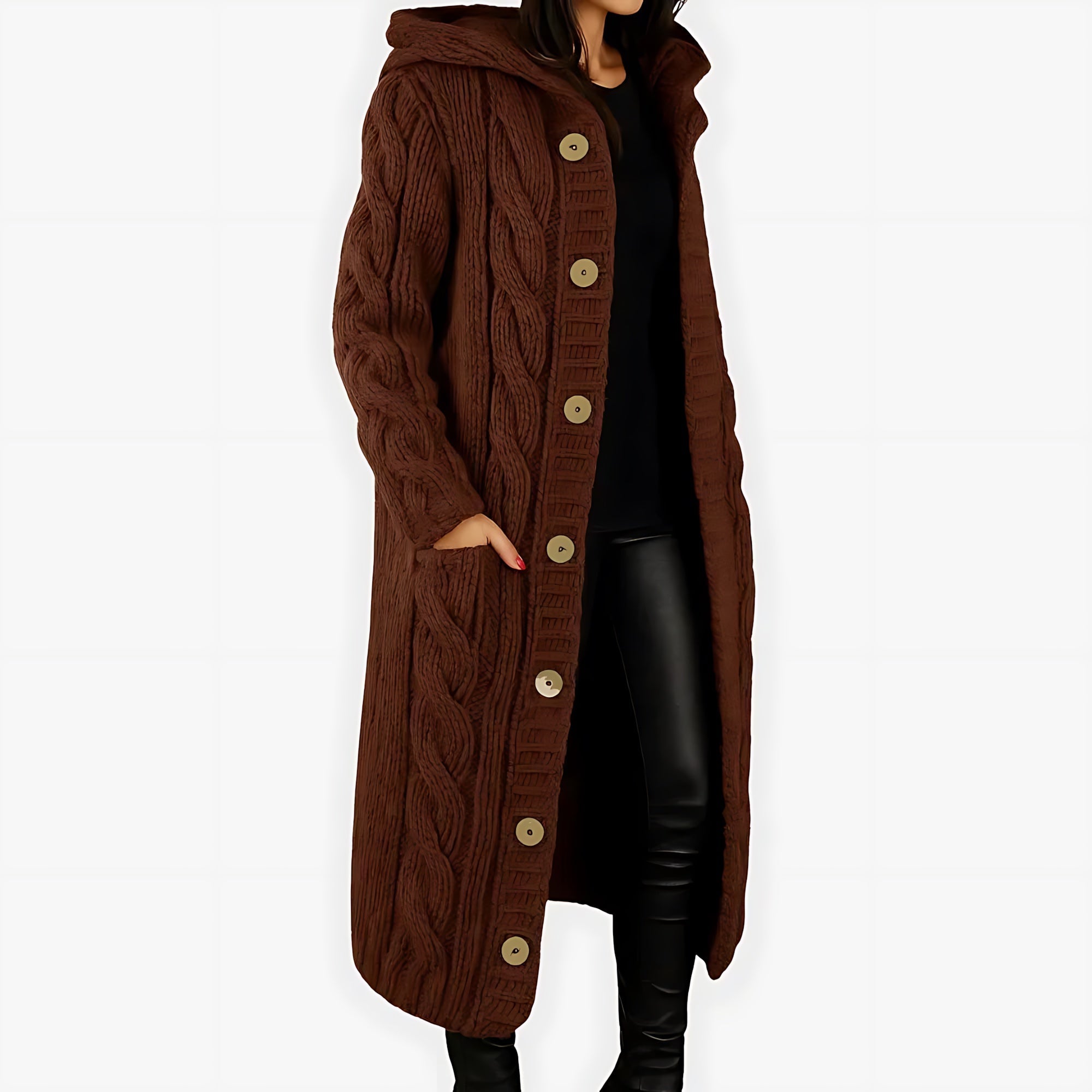 Andrea – Knit Longline Duster Coat