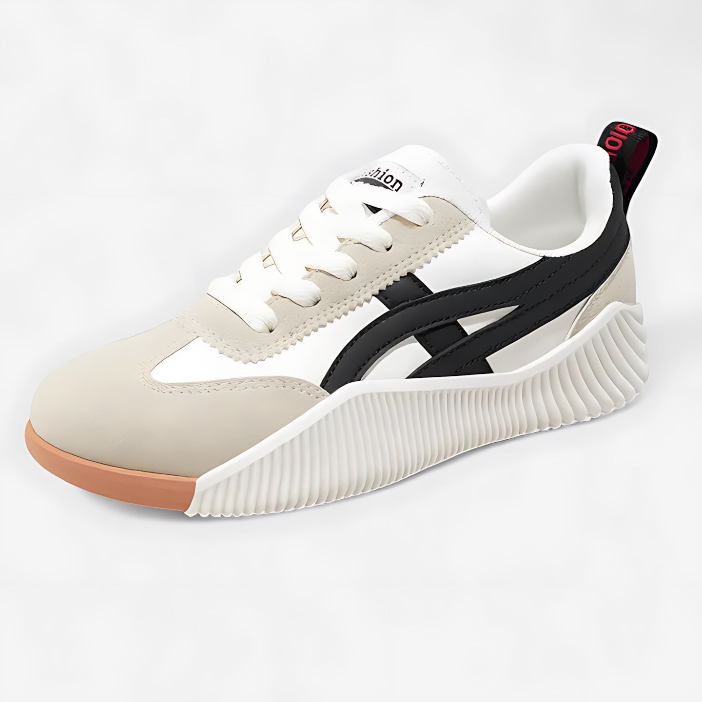 Anna – Retro Striped Lace Up Sneakers