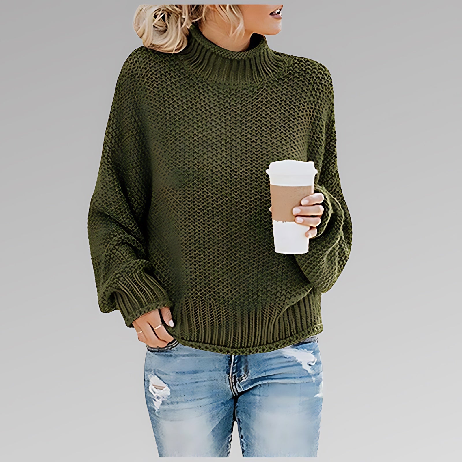 Annie – Chunky Knit Turtleneck Sweater