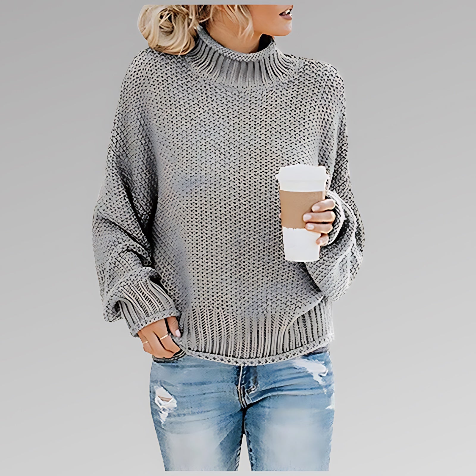 Annie – Chunky Knit Turtleneck Sweater