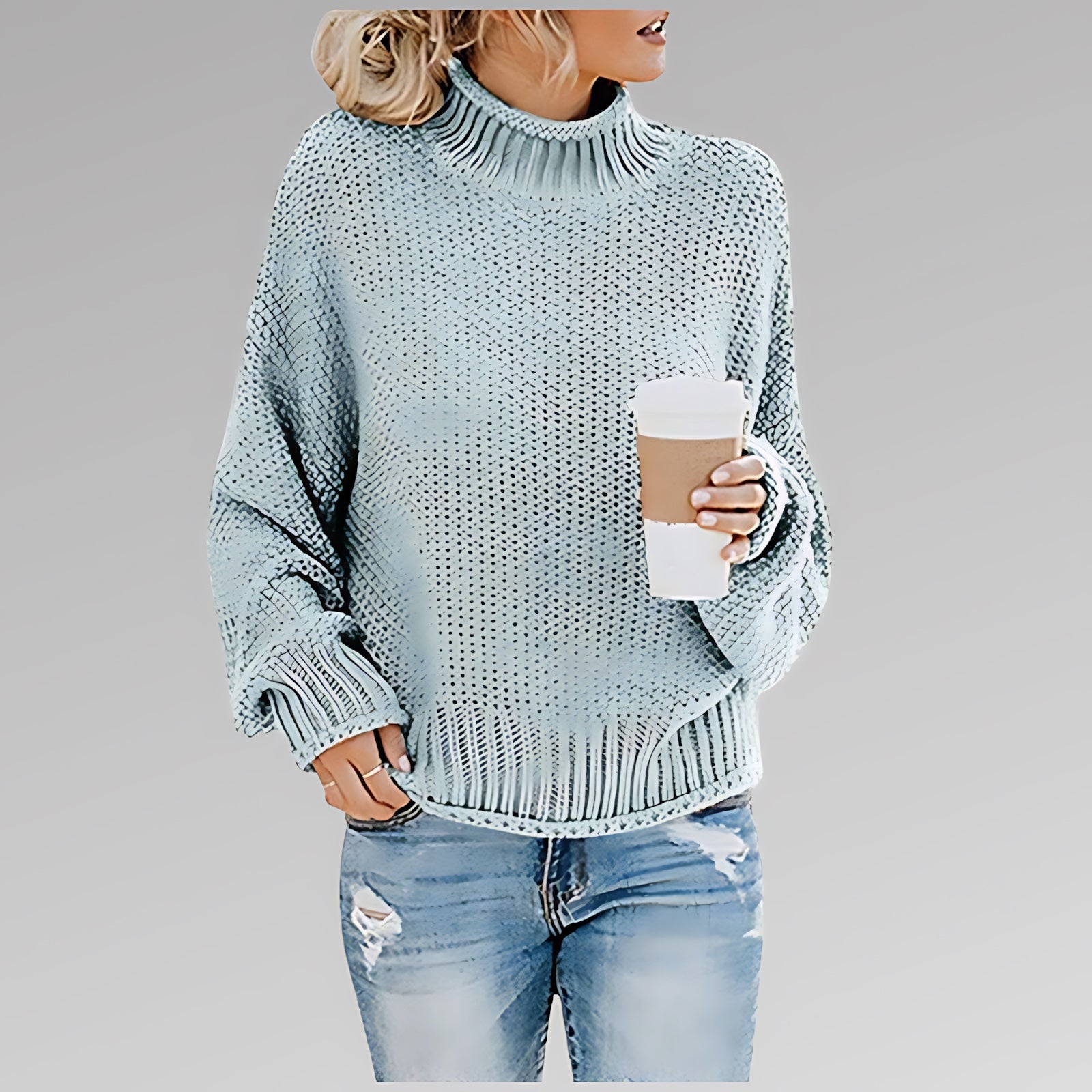 Annie – Chunky Knit Turtleneck Sweater