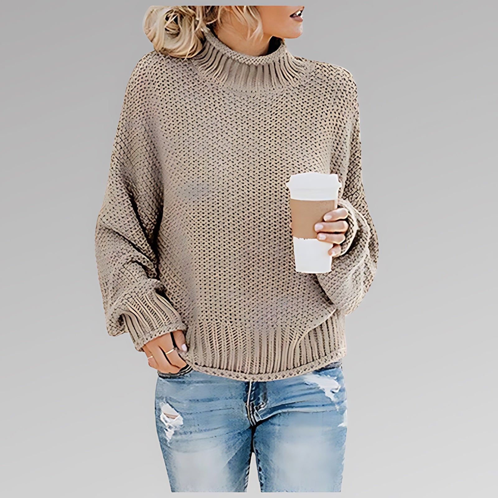 Annie – Chunky Knit Turtleneck Sweater