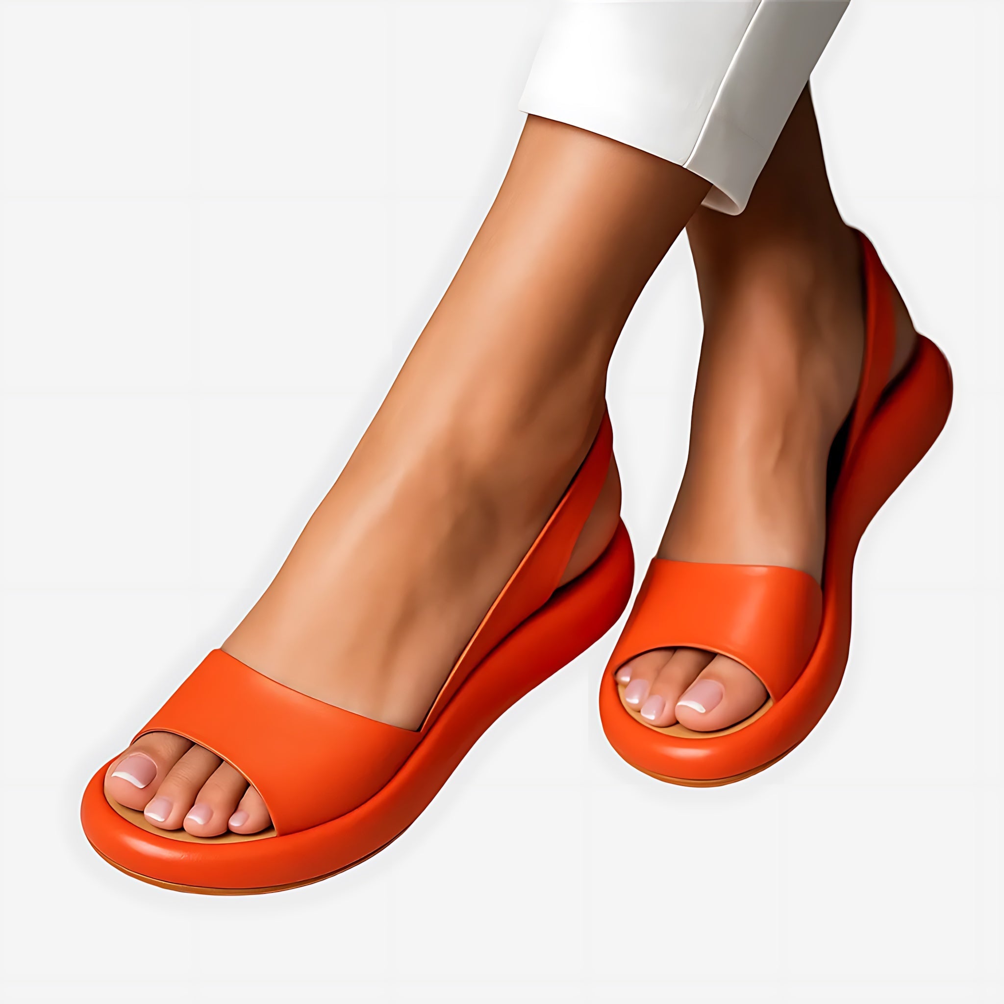 Annie – Wide Band Platform Slide Sandals