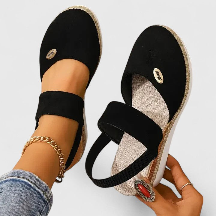 Florence – Closed Toe Slingback Espadrille Flats