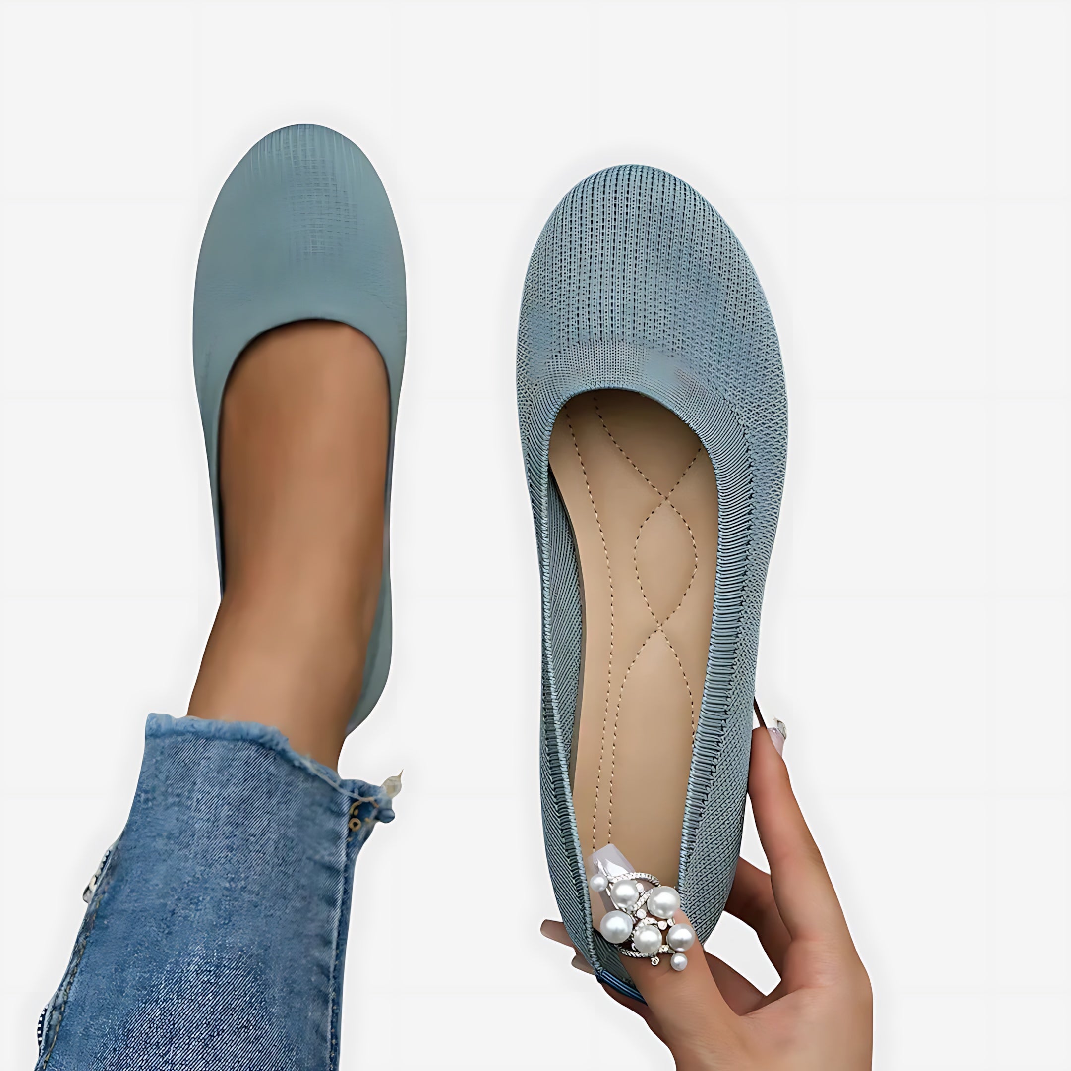 Ariana – Ankle Strap Round Toe Ballet Flats