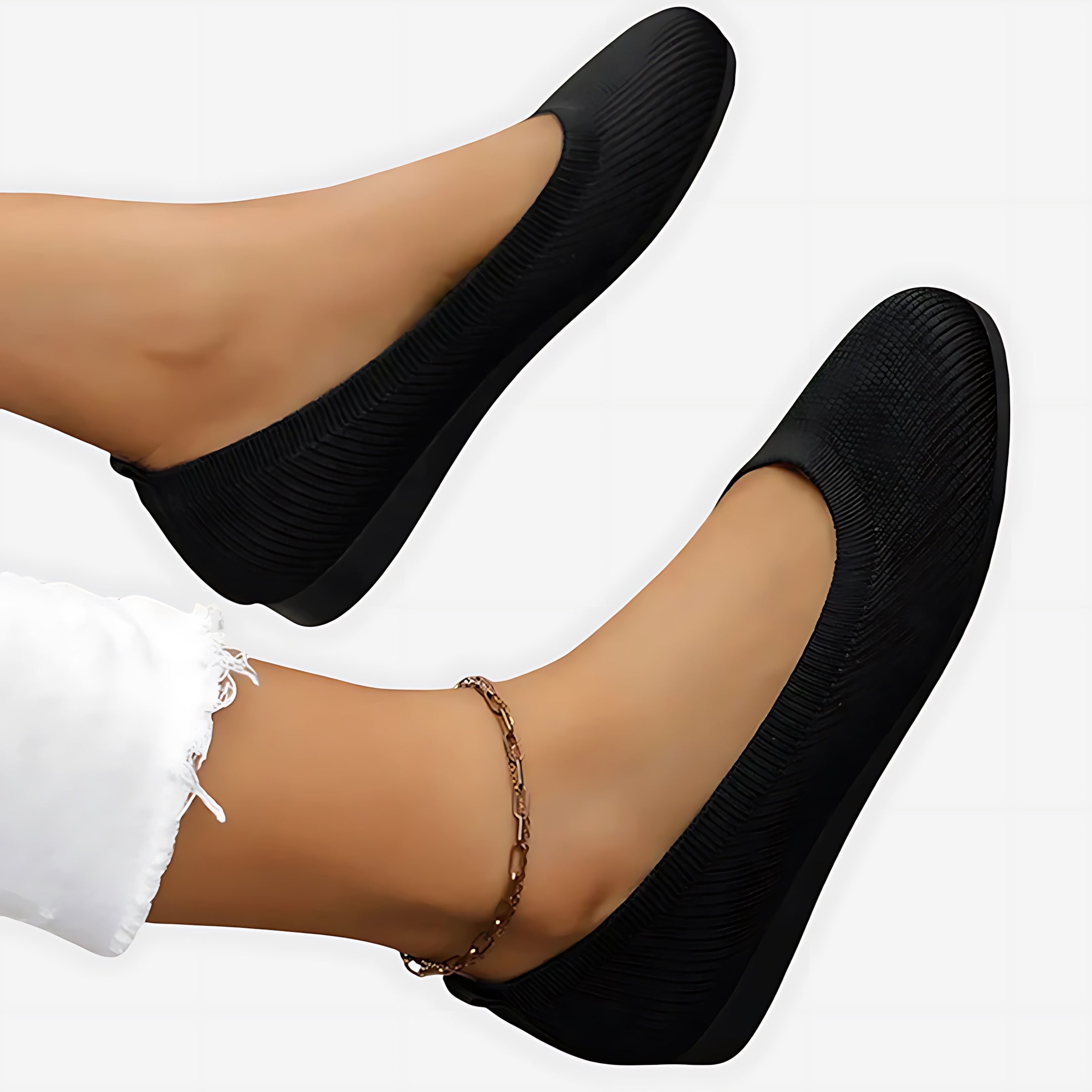 Ariana – Ankle Strap Round Toe Ballet Flats