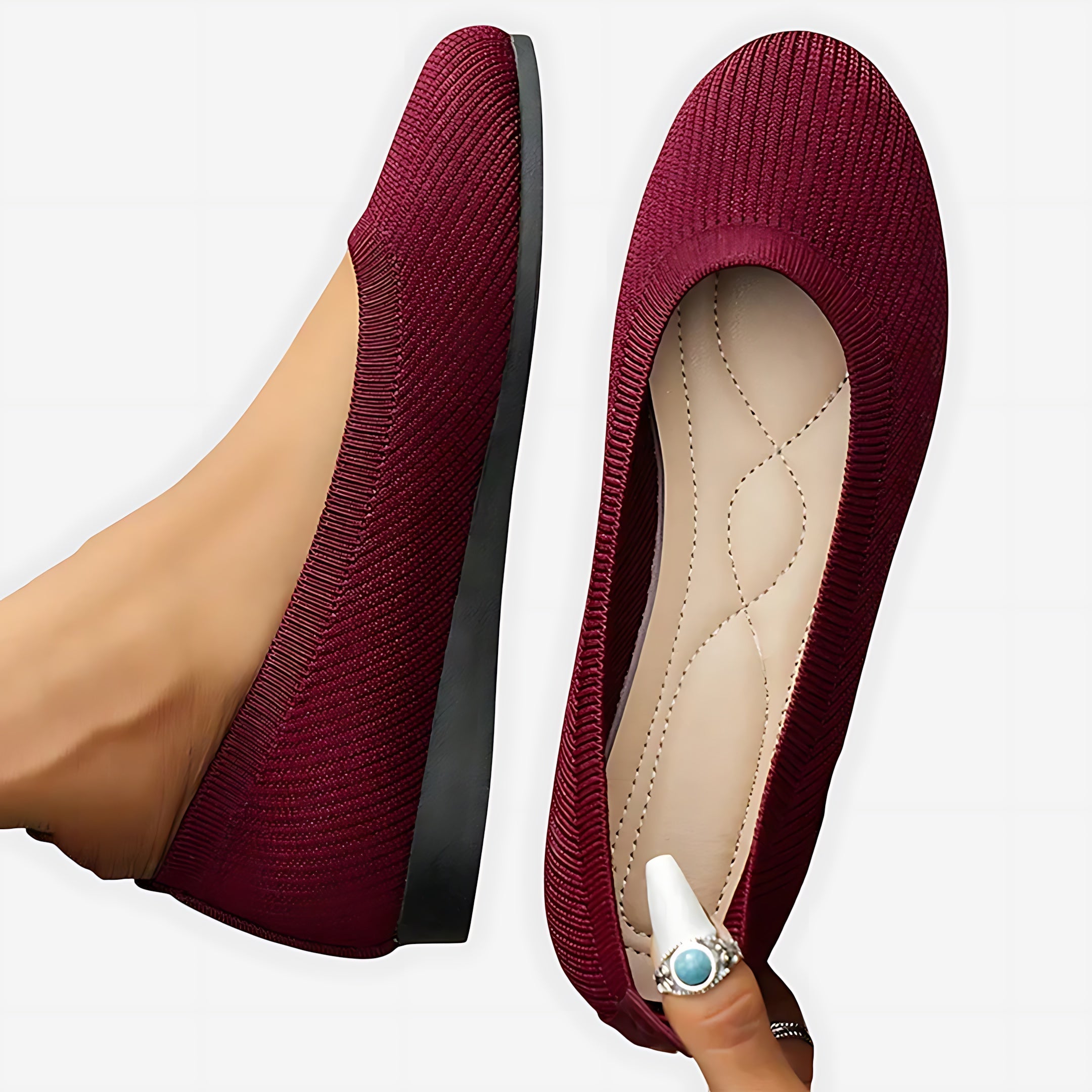 Ariana – Ankle Strap Round Toe Ballet Flats