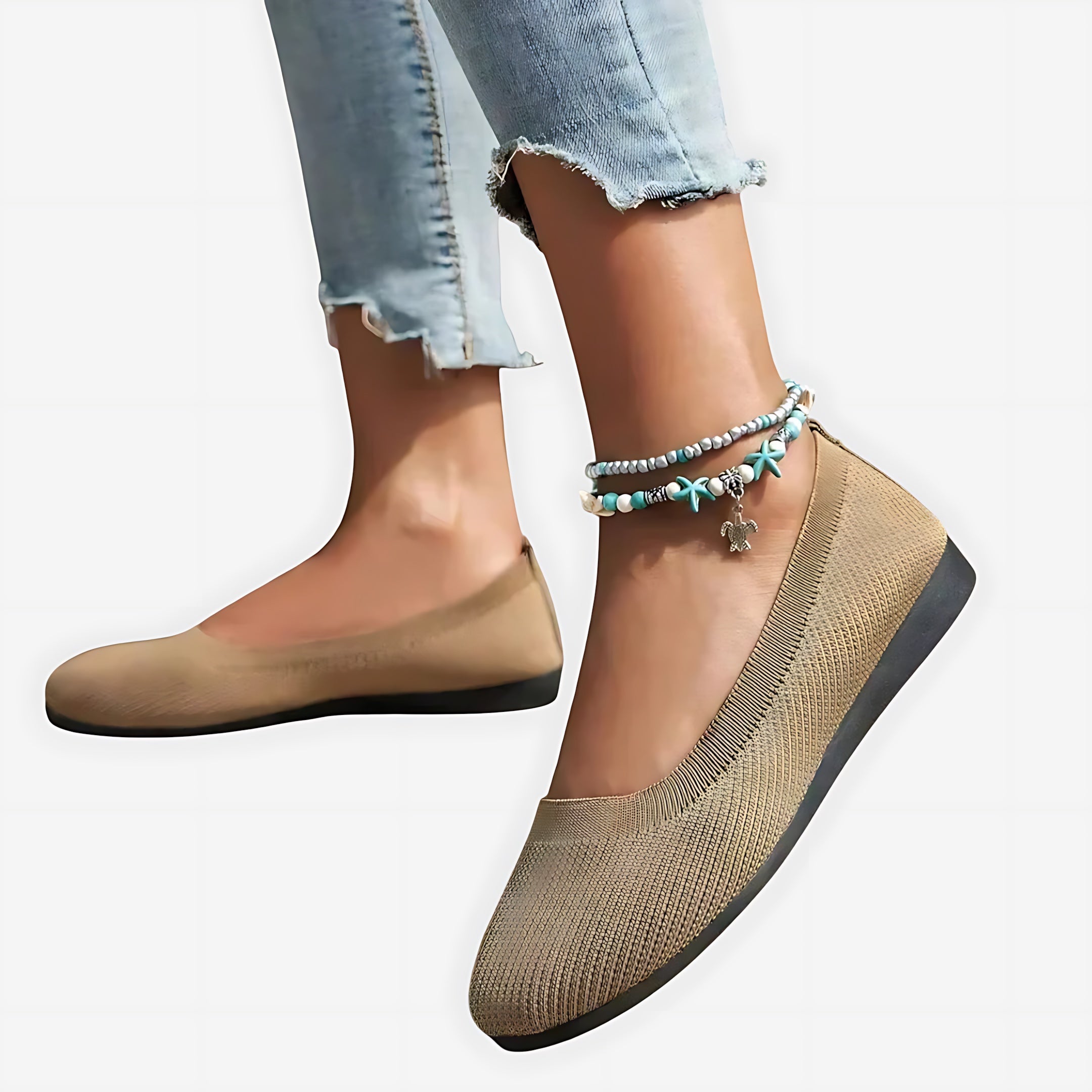 Ariana – Ankle Strap Round Toe Ballet Flats