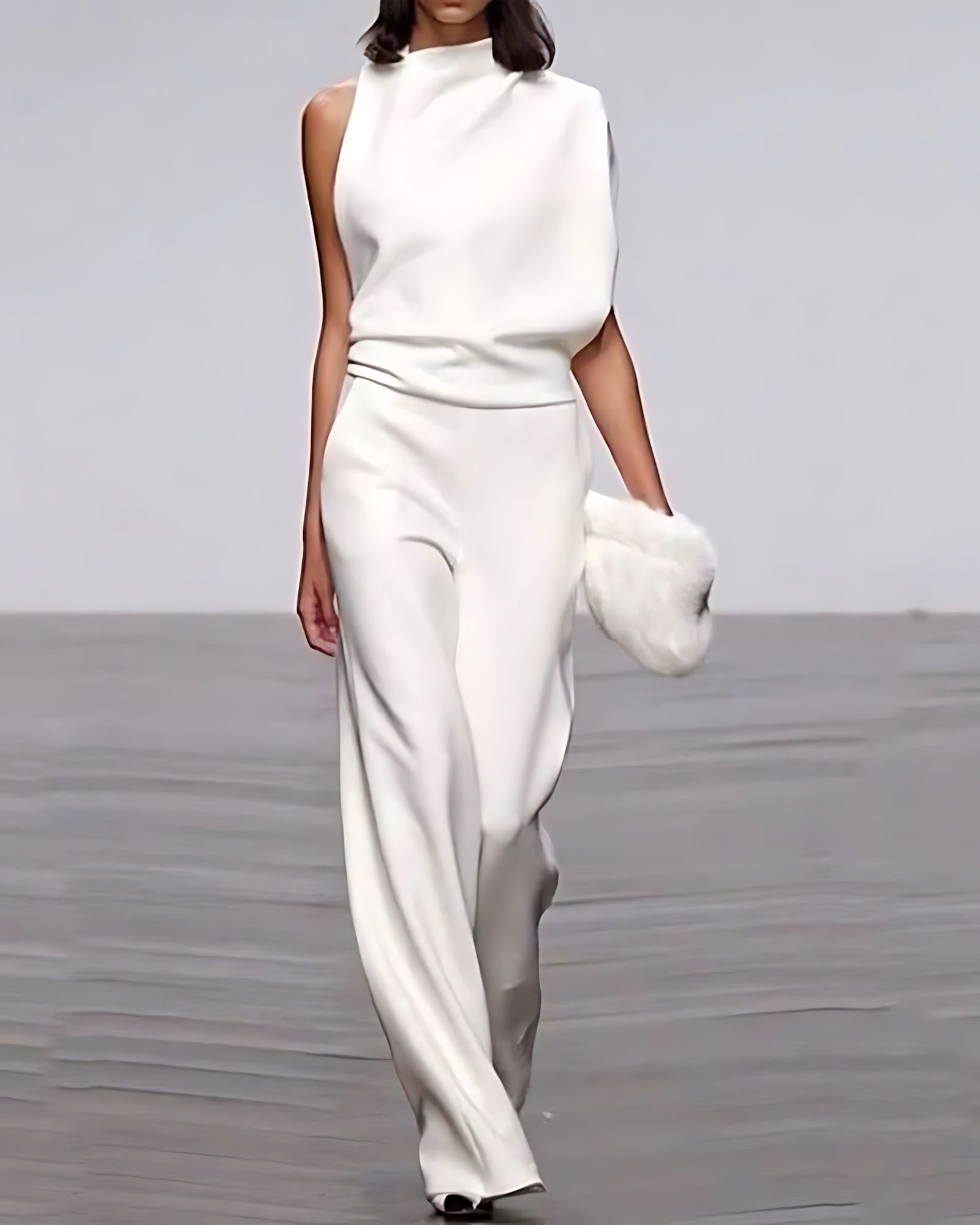 Ariana – Mock Neck Wide Leg Formal Jumpsuit