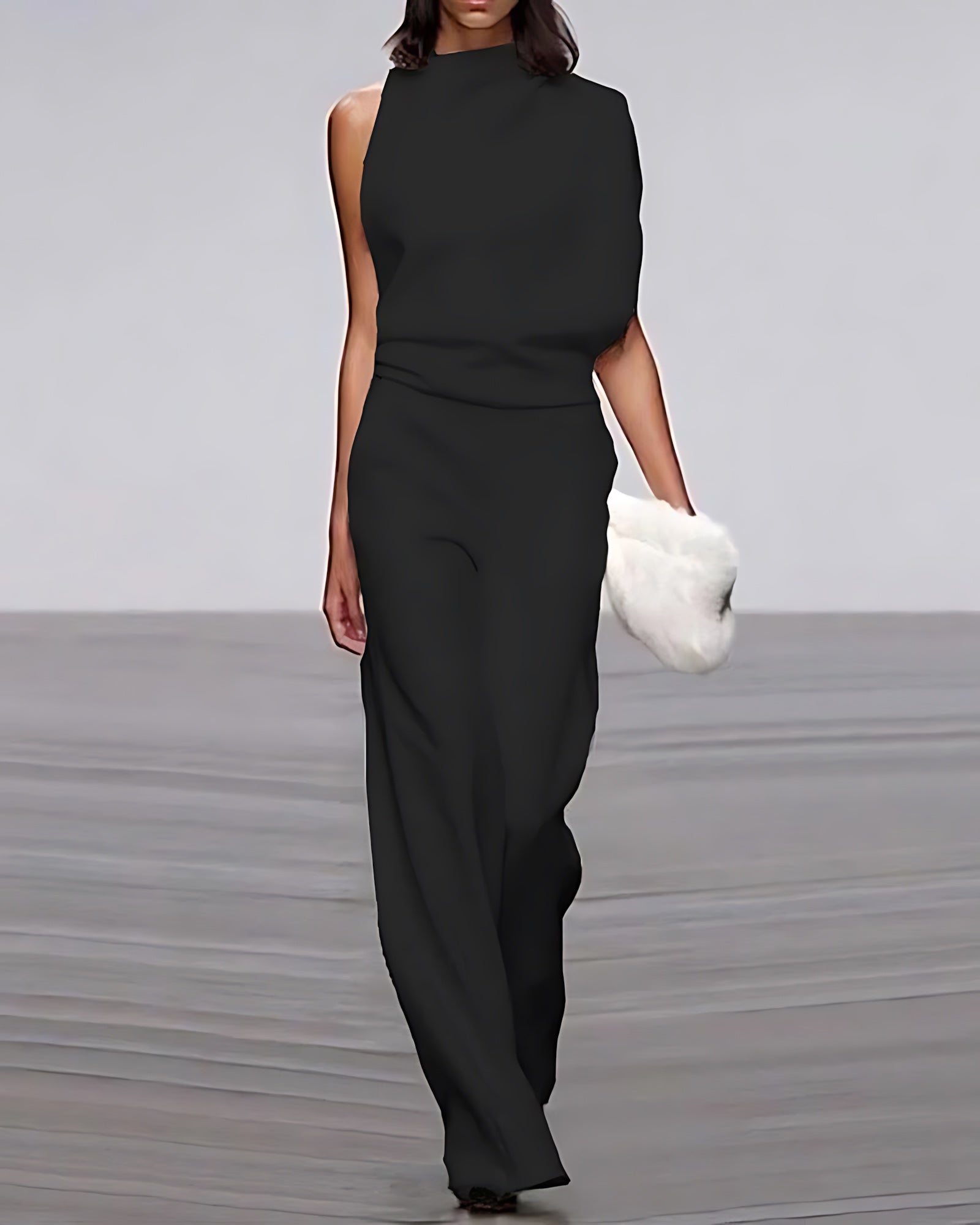 Ariana – Mock Neck Wide Leg Formal Jumpsuit