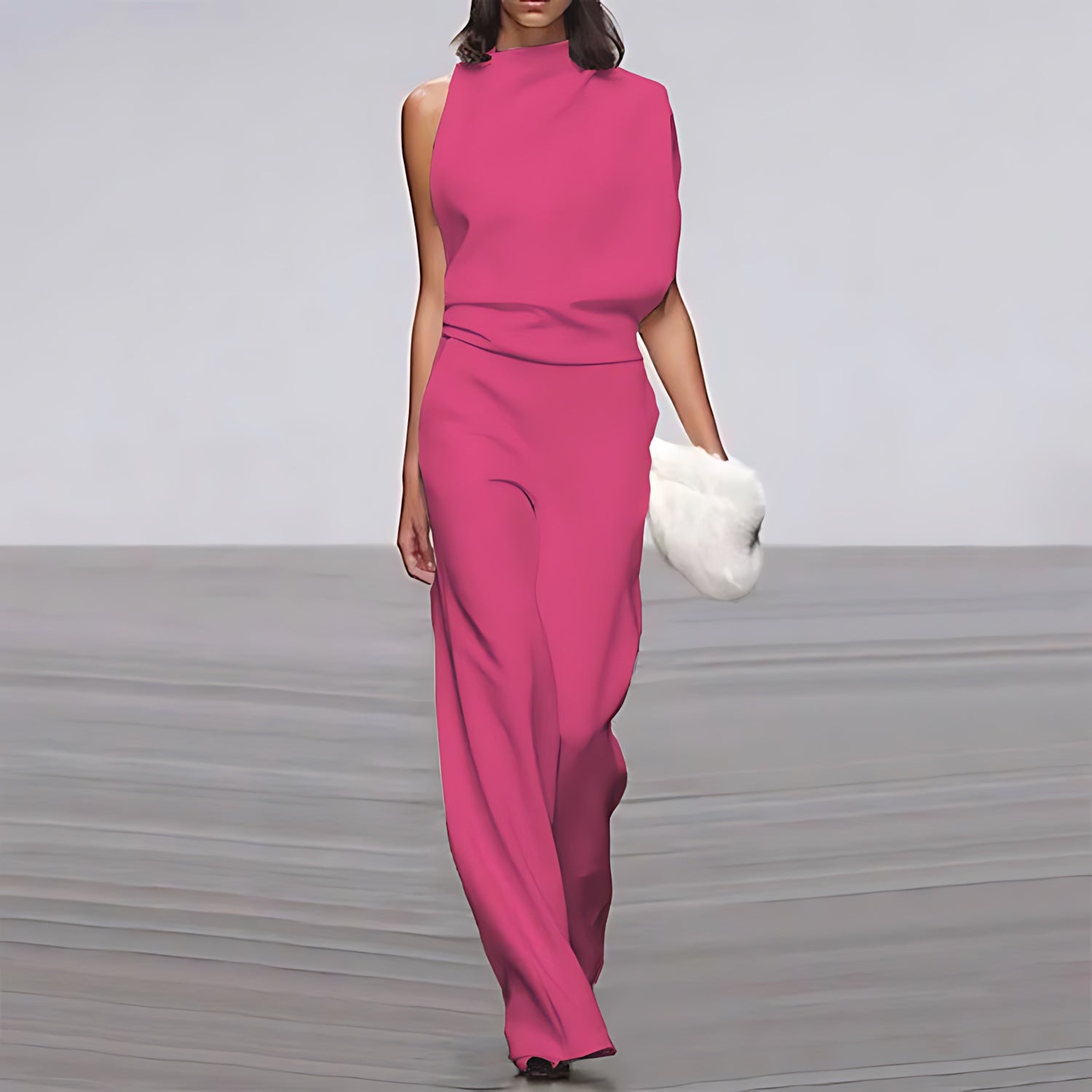 Ariana – Mock Neck Wide Leg Formal Jumpsuit