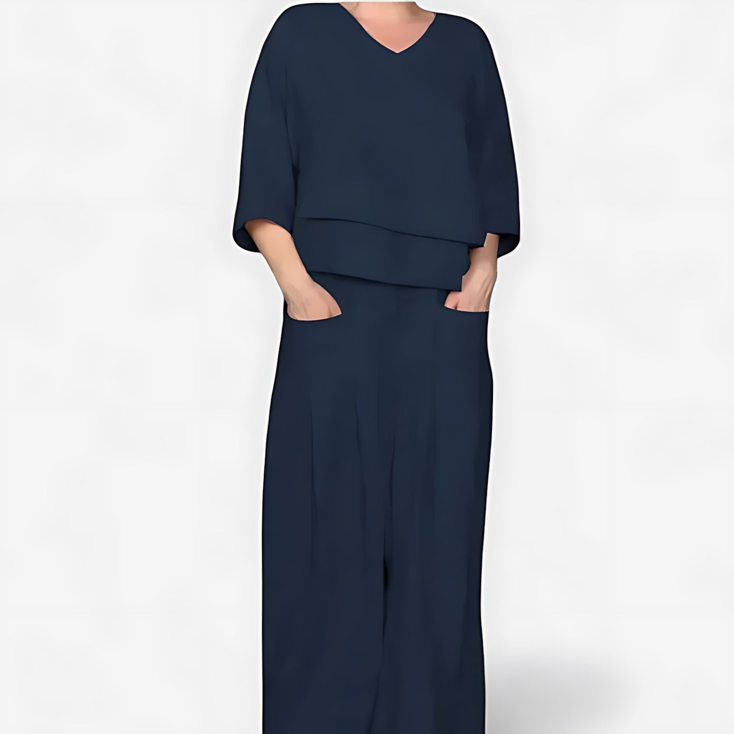 Athena – Half Sleeve Top and Wide Leg Pants Lounge Set