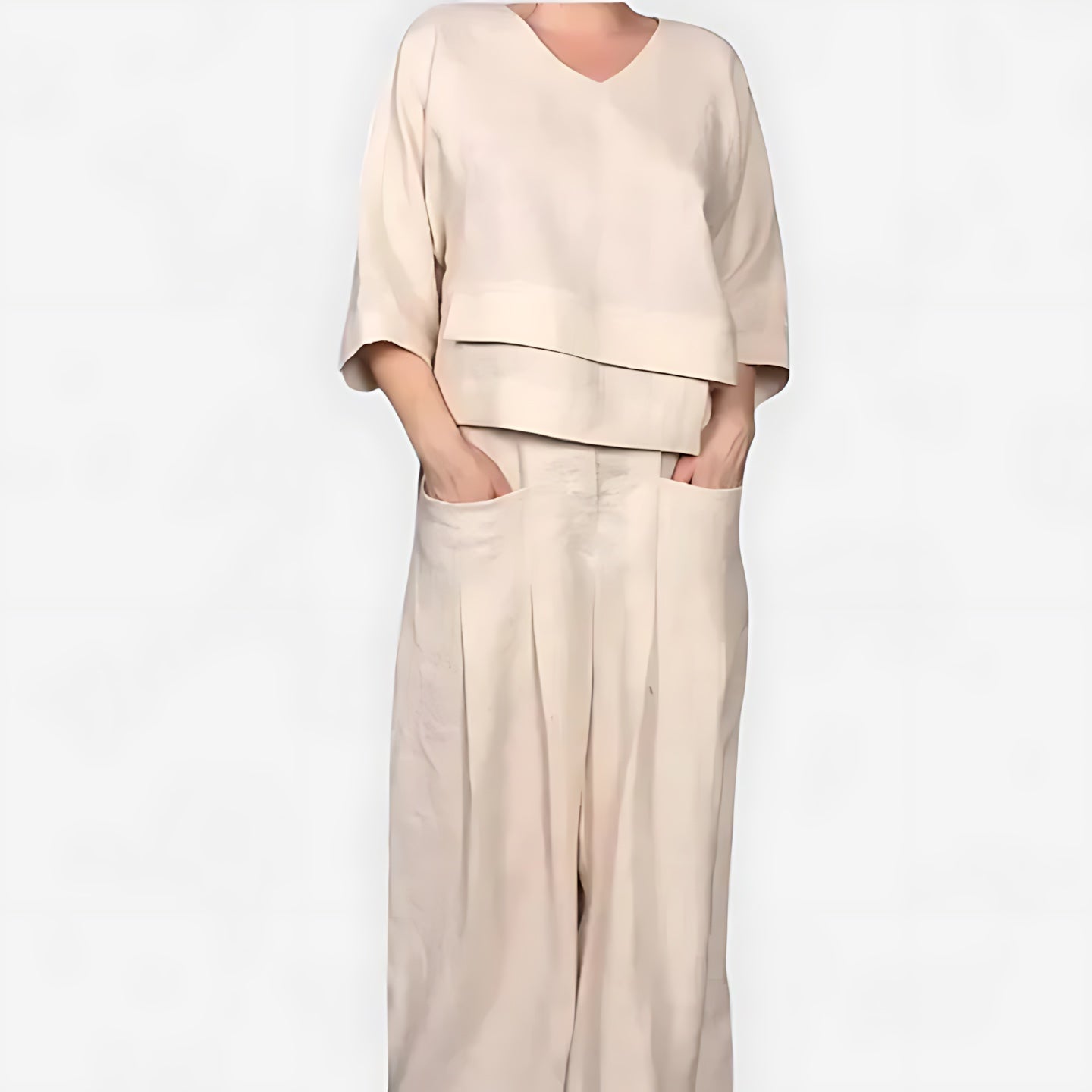 Athena – Half Sleeve Top and Wide Leg Pants Lounge Set