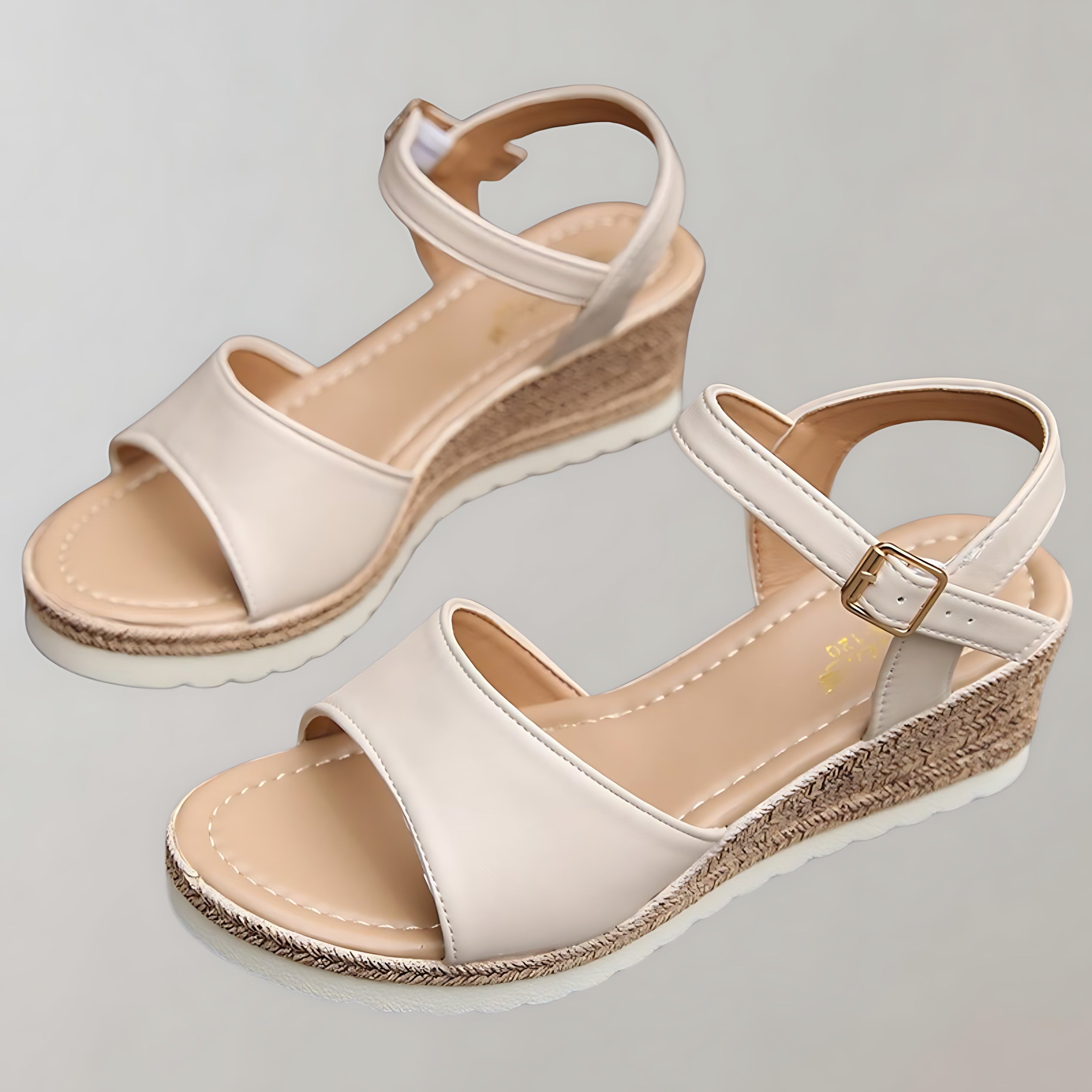 Athena – Open Toe Ankle Strap Platform Wedge Sandals