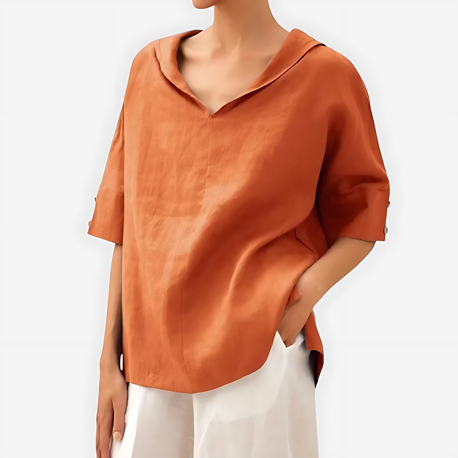 Athena – V Neck Short Sleeve Top