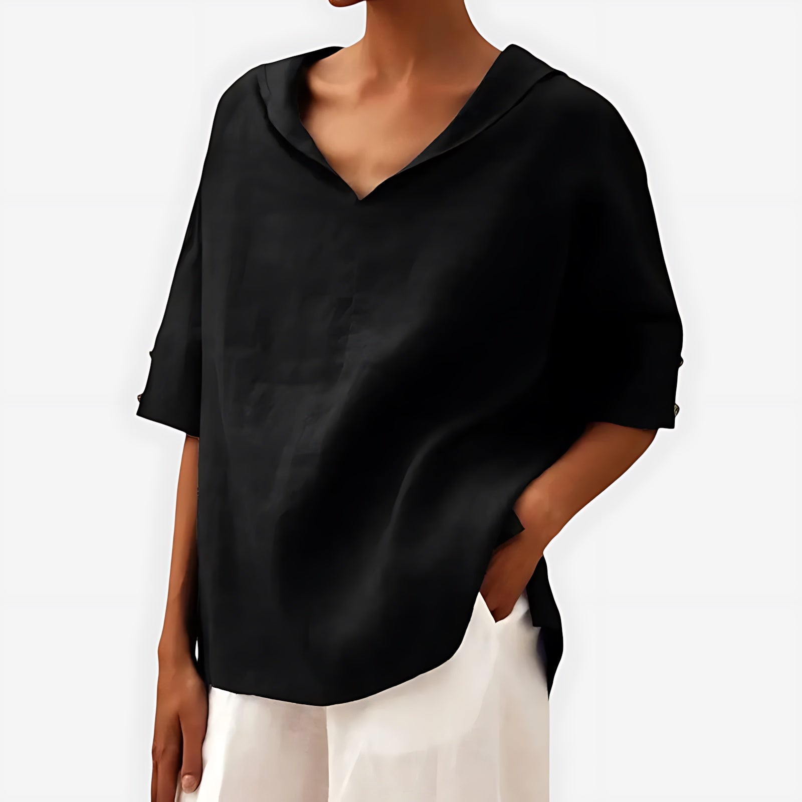 Athena – V Neck Short Sleeve Top