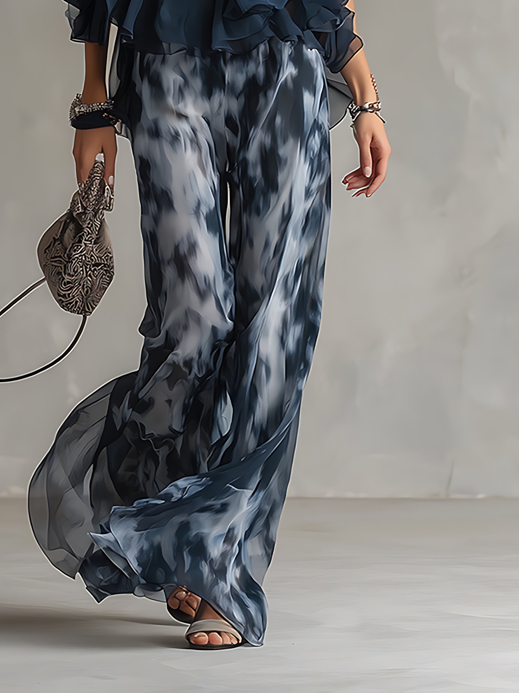 Aurora – Halter Top and Tie Dye Wide Leg Pants Set