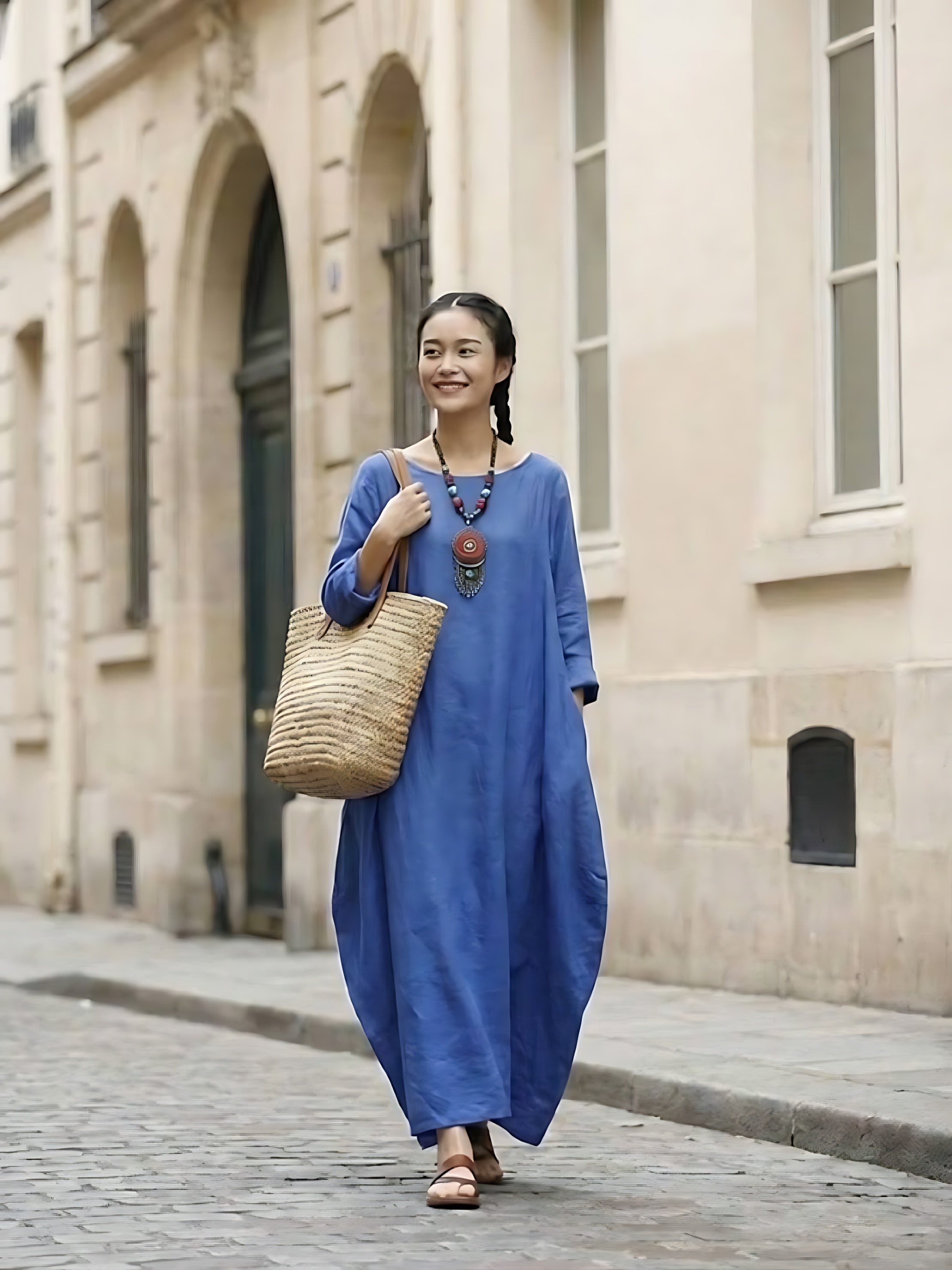 Aurora – Oversized Boho Kaftan Maxi Dress