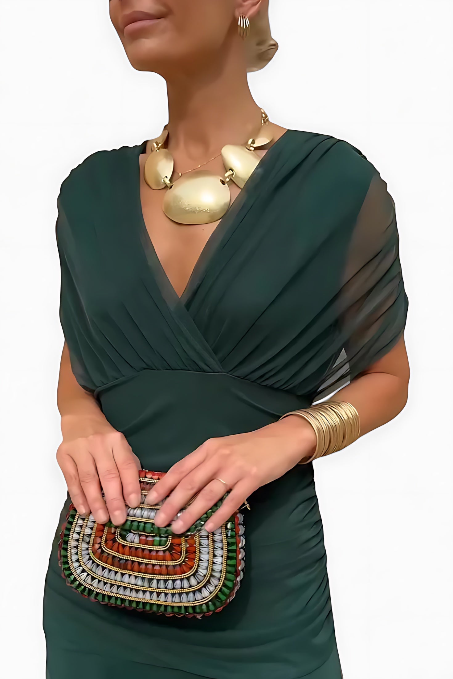 Ava – Mesh Off Shoulder Ruched Evening Maxi Dress