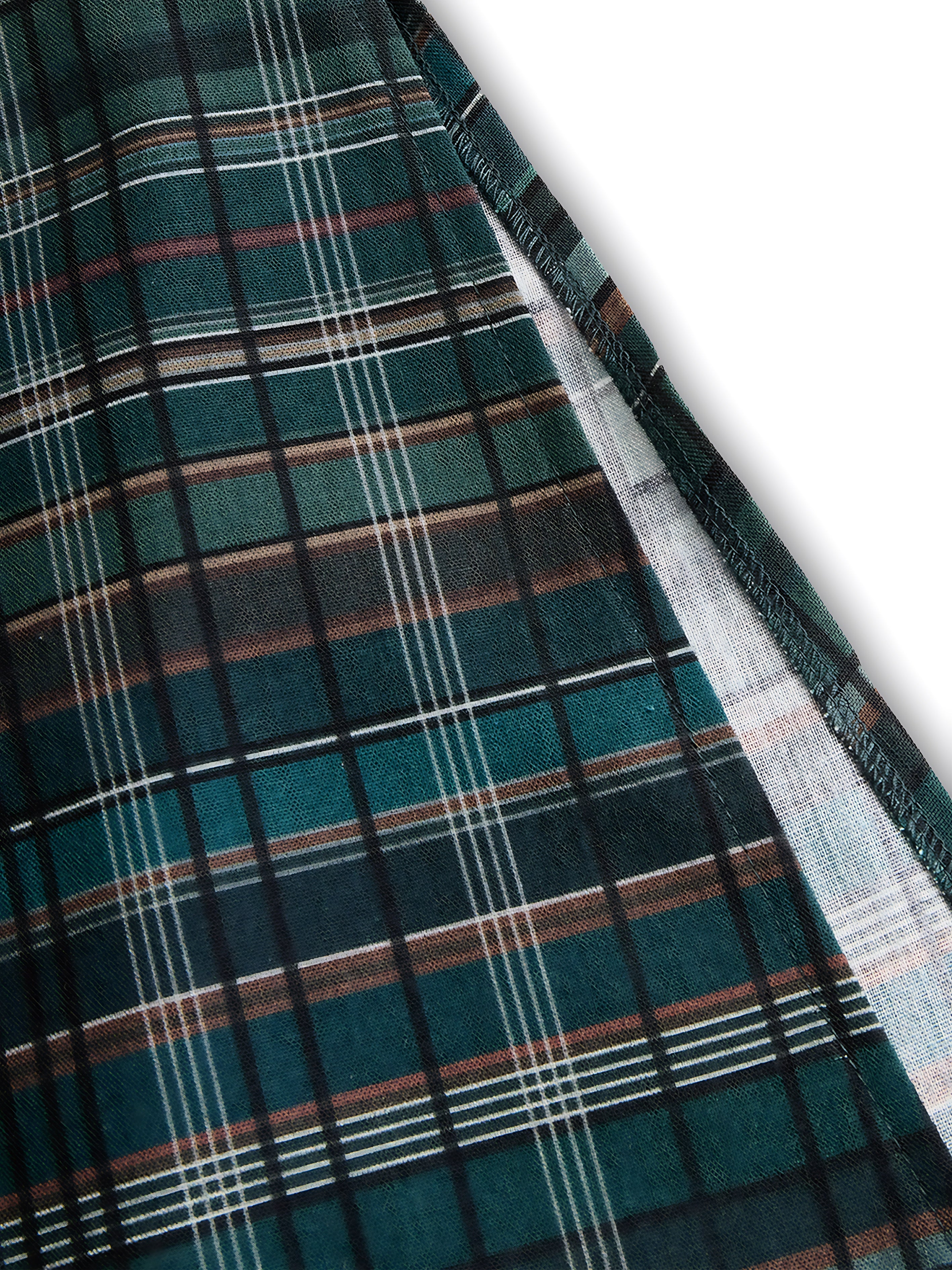 Ava – Plaid Collared Maxi Shirt Dress
