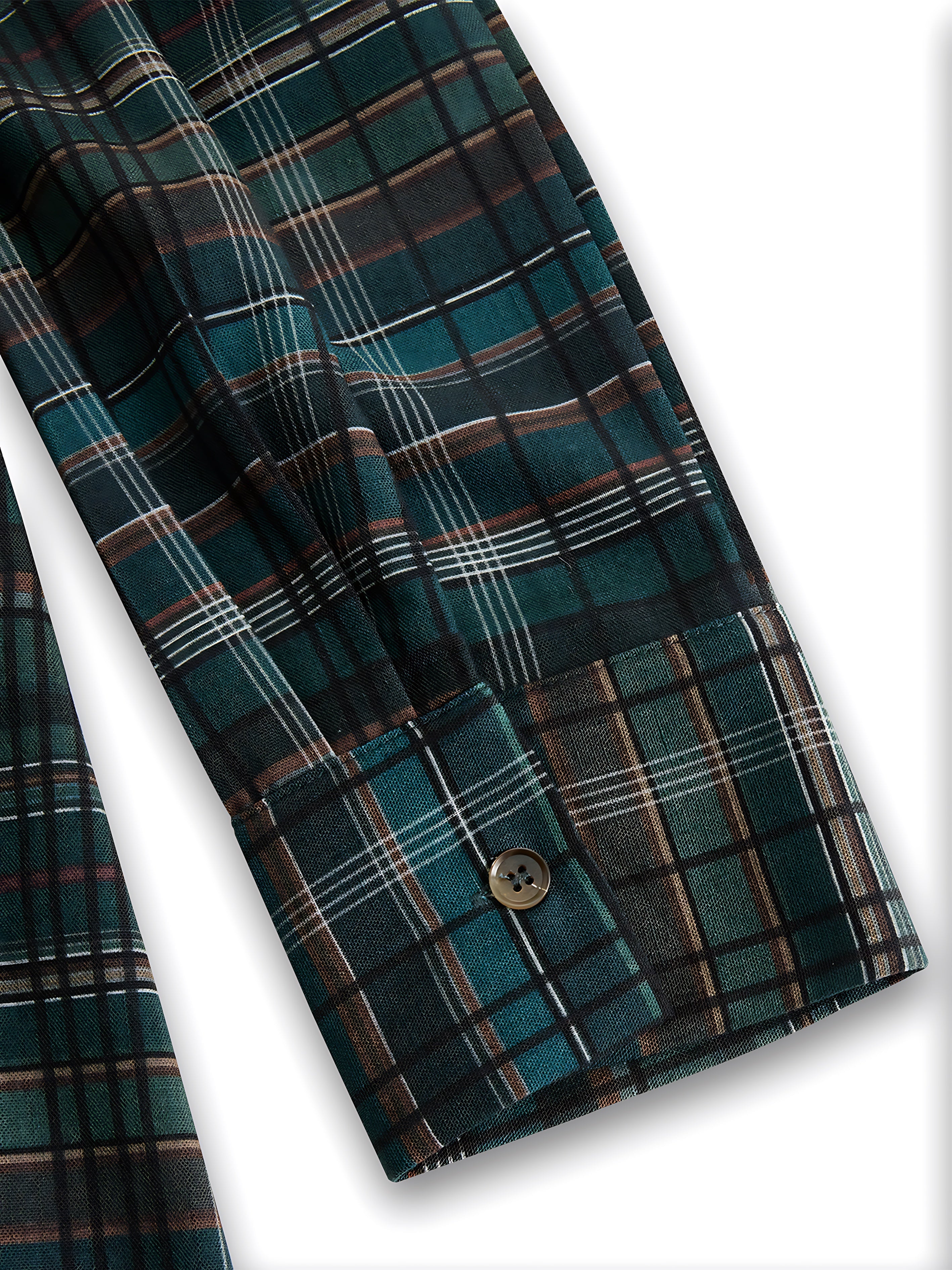 Ava – Plaid Collared Maxi Shirt Dress