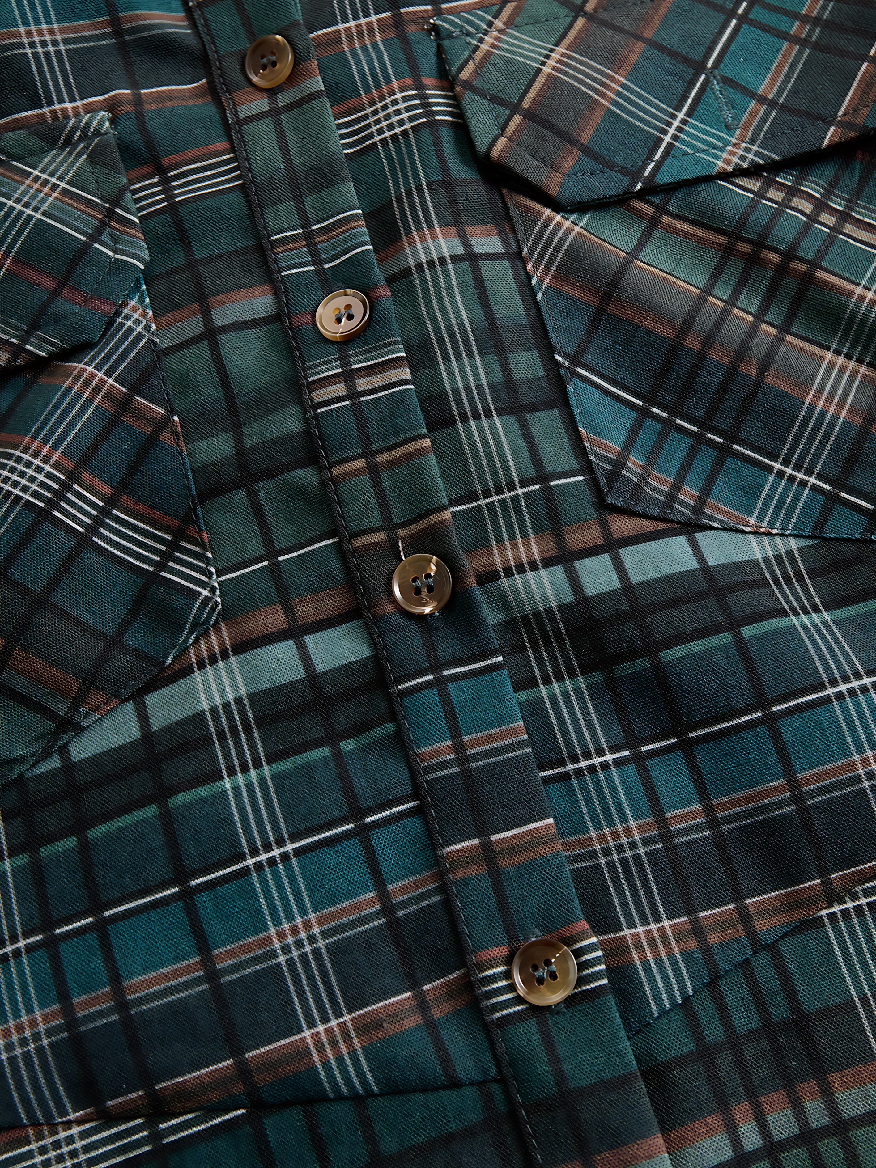 Ava – Plaid Collared Maxi Shirt Dress