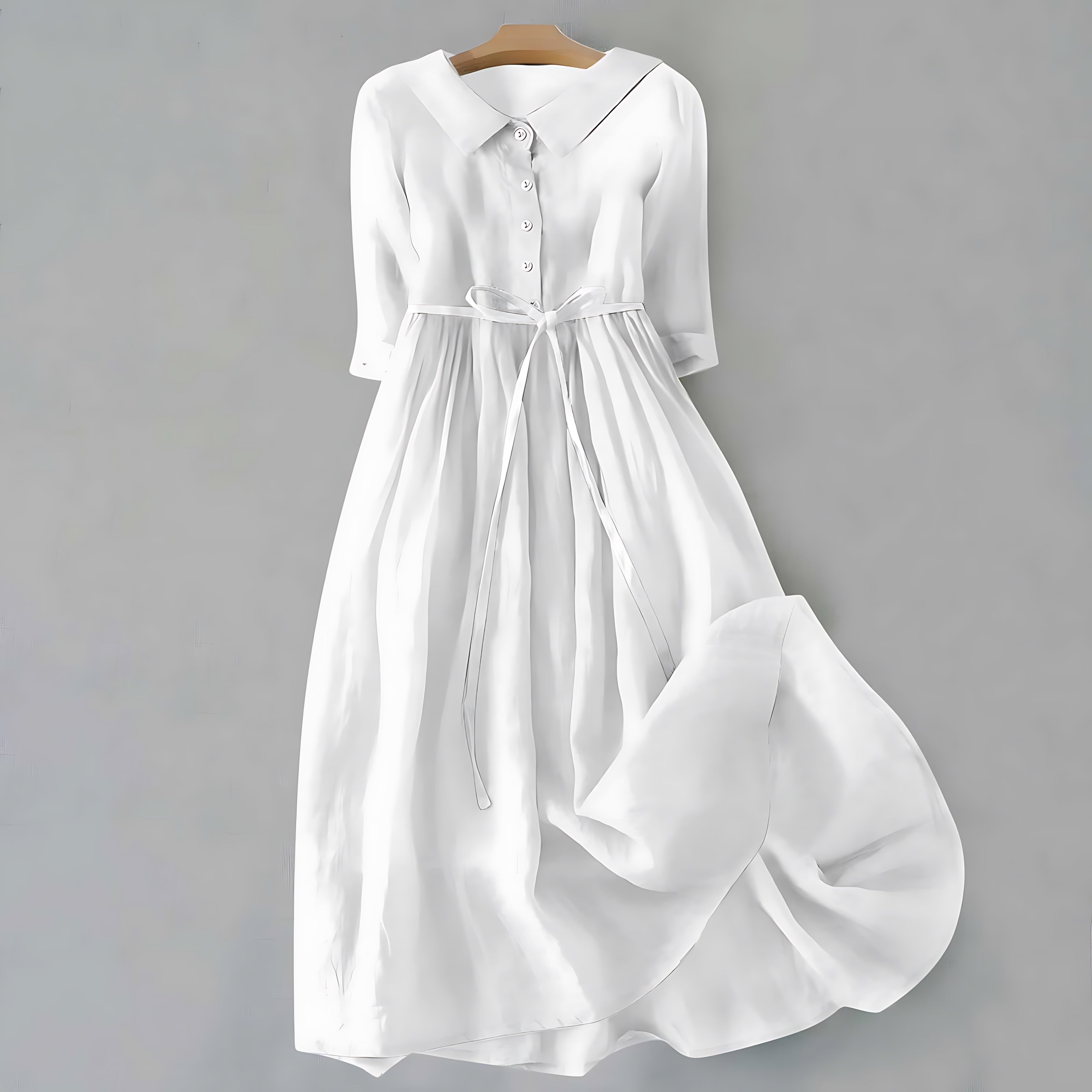 Ava – Ruffle V Neck Flowy Summer Midi Dress