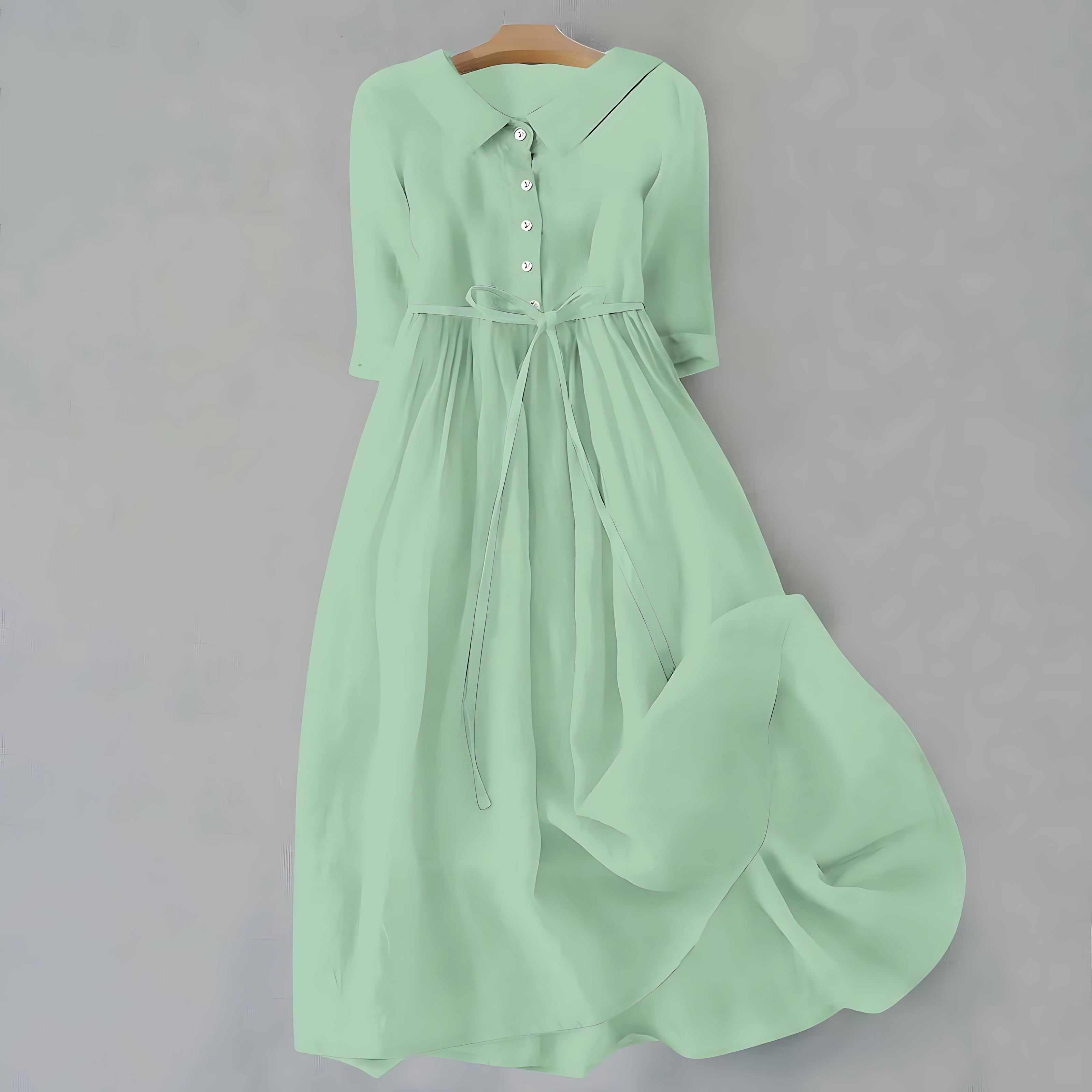 Ava – Ruffle V Neck Flowy Summer Midi Dress